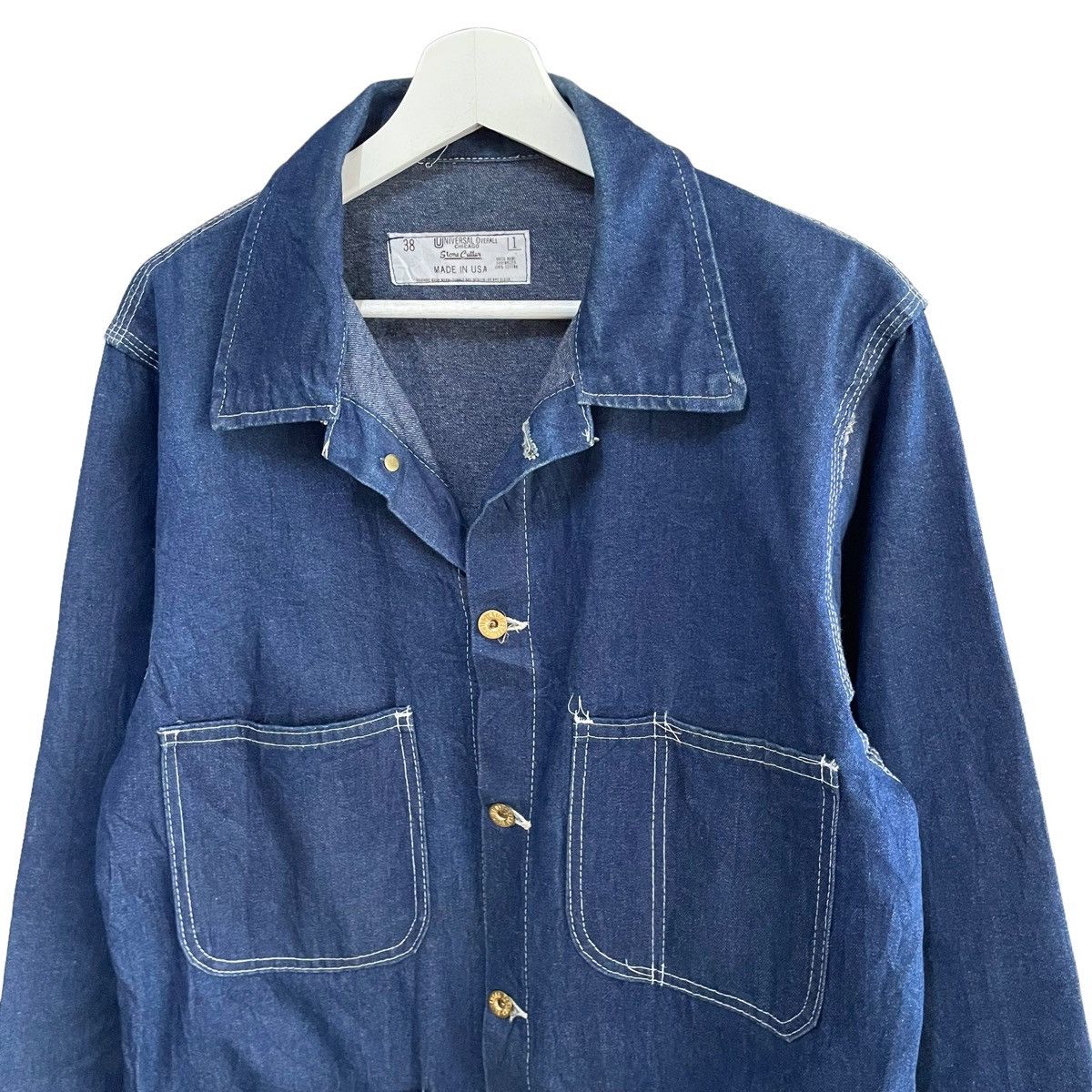 Vintage 💥 VINTAGE STONE CUTTER WORKER CHORE BUTTON JACKET Size US L / EU 52-54 / 3 - 6 Thumbnail