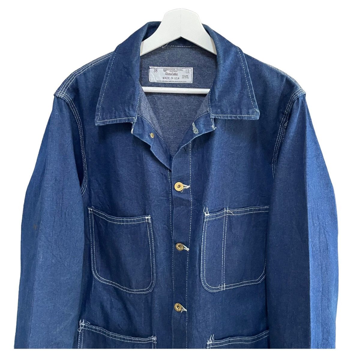 Vintage 💥 VINTAGE STONE CUTTER WORKER CHORE BUTTON JACKET Size US L / EU 52-54 / 3 - 4 Thumbnail