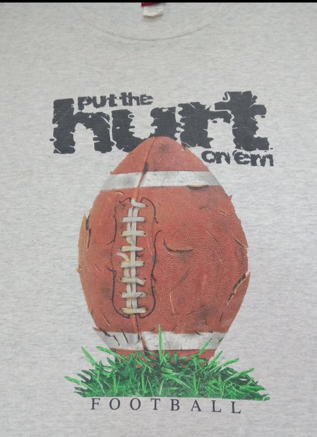 Vintage Vintage Put the hurt on 'em Football T-shirt Size US XL / EU 56 / 4 - 3 Thumbnail