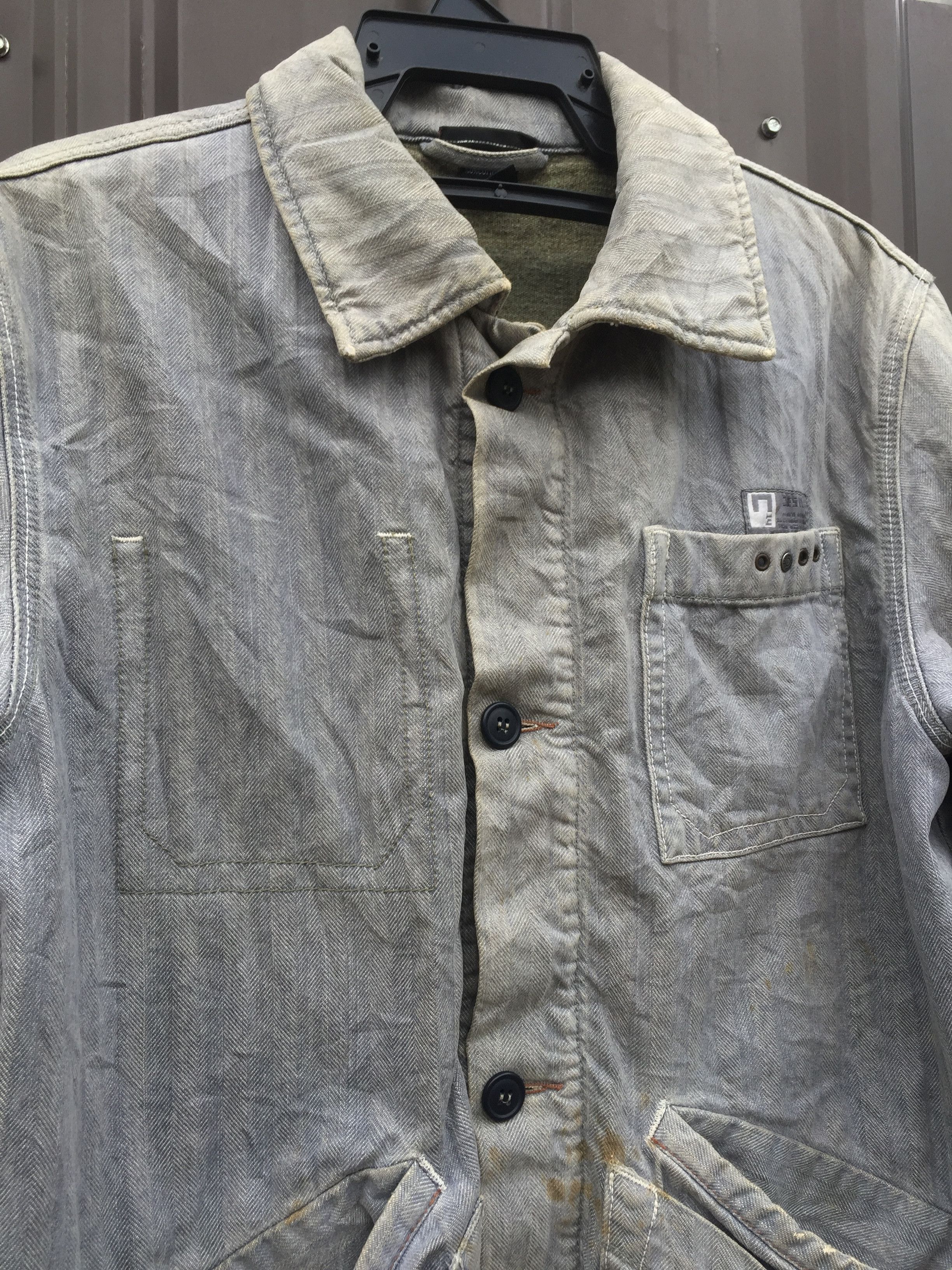 Diesel Vintage Diesel Herringbone Worker Distressed Jacket Size US M / EU 48-50 / 2 - 2 Thumbnail