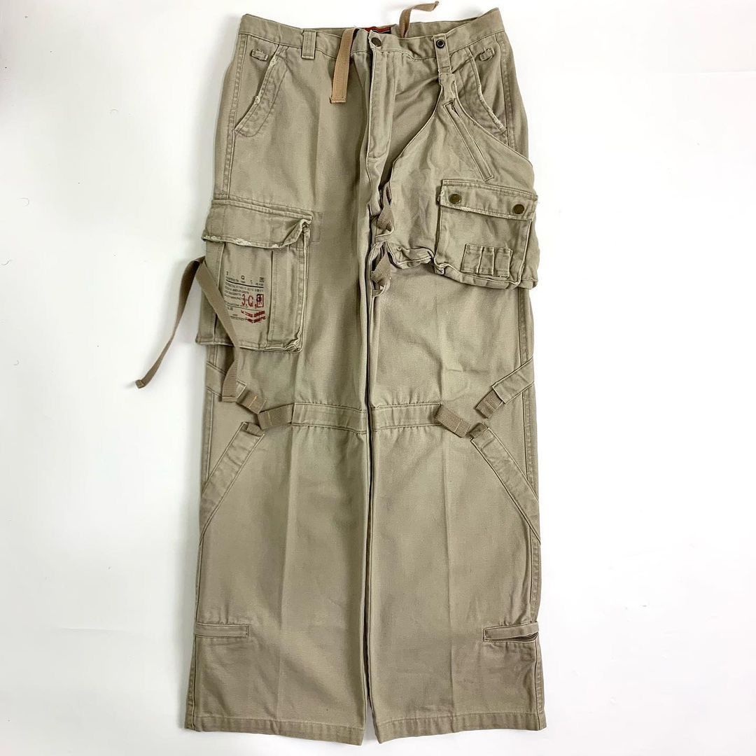 20471120 × Beauty Beast × Japanese Brand ✅RARE✅JAPANESE 3QR BONDAGE CARGO PANTS VERY NICE DESIGN Size US 31 - 4 Thumbnail