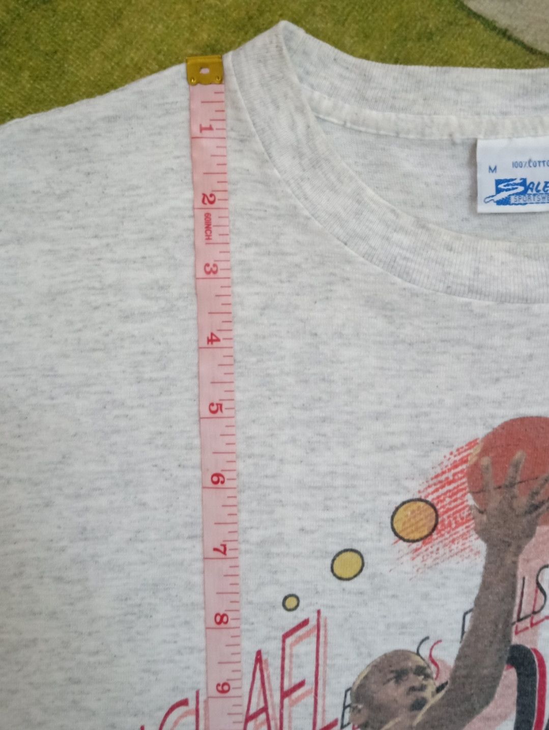 NBA × Salem Sportswear × Vintage Vintage 90s NBA Chicago Bulls : Michael Jordan T-shirt Size US M / EU 48-50 / 2 - 16 Thumbnail