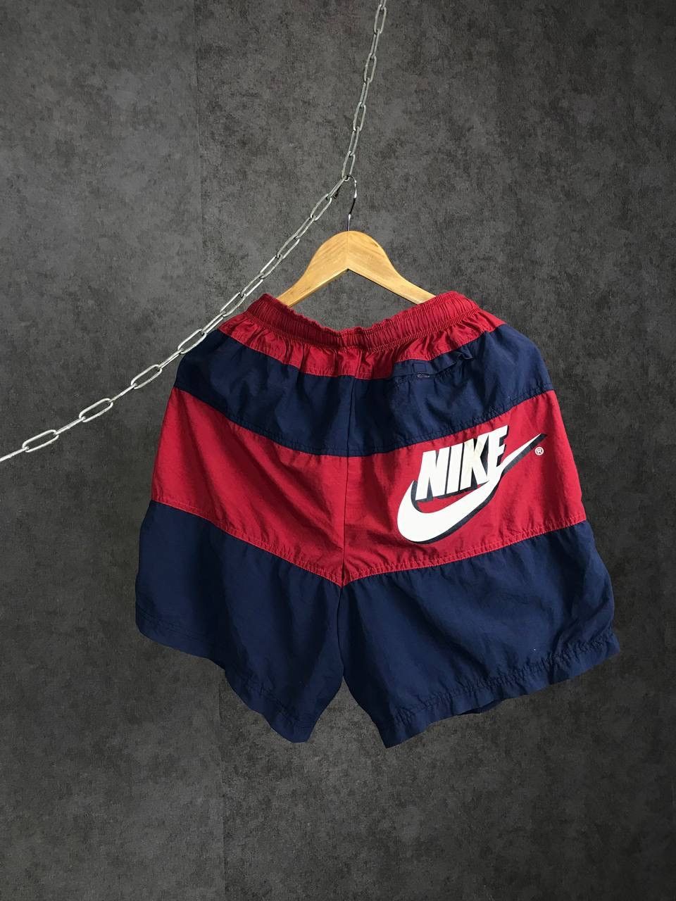 Nike × Vintage Nike big swoosh streetwear vintage shorts Size US 34 / EU 50 - 1 Thumbnail