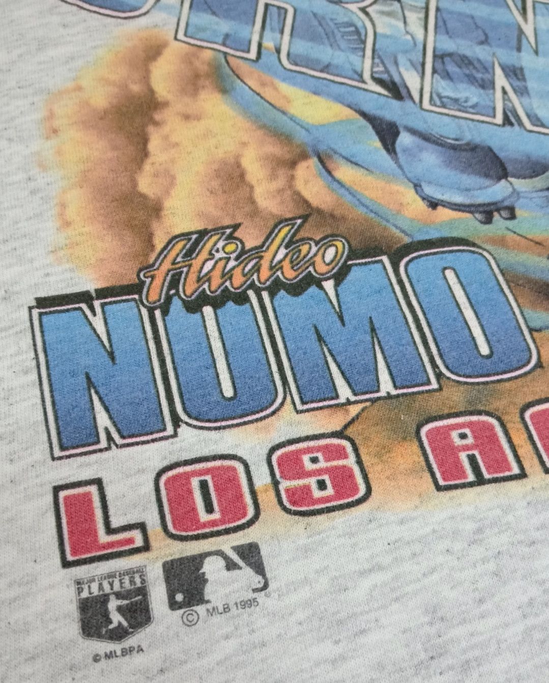 MLB × Salem Sportswear Vintage 90s MLB LA Dodgers : Hideo Nomo T-shirt Size US L / EU 52-54 / 3 - 5 Thumbnail