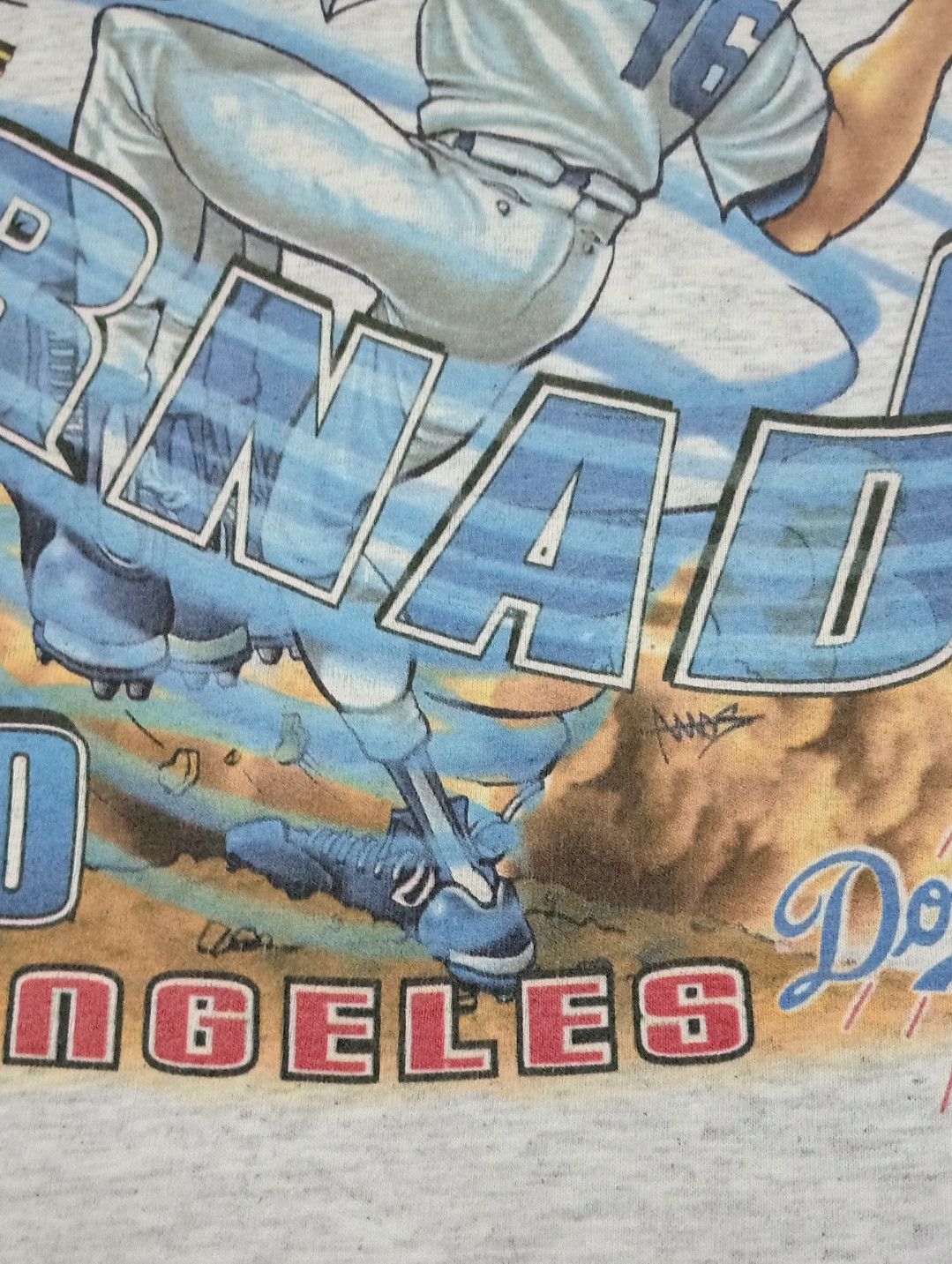 MLB × Salem Sportswear Vintage 90s MLB LA Dodgers : Hideo Nomo T-shirt Size US L / EU 52-54 / 3 - 8 Thumbnail