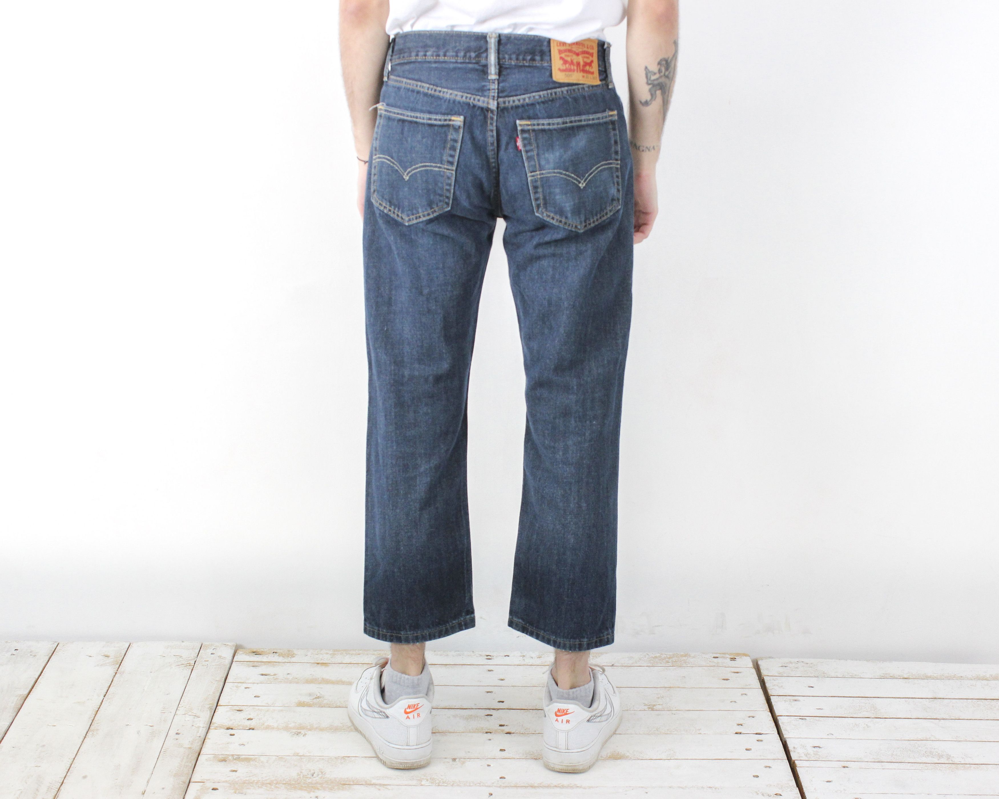 Levi's 505 Men W31 L27 Regular Straight Jeans Denim Pants Trousers Size US 31 - 5 Thumbnail