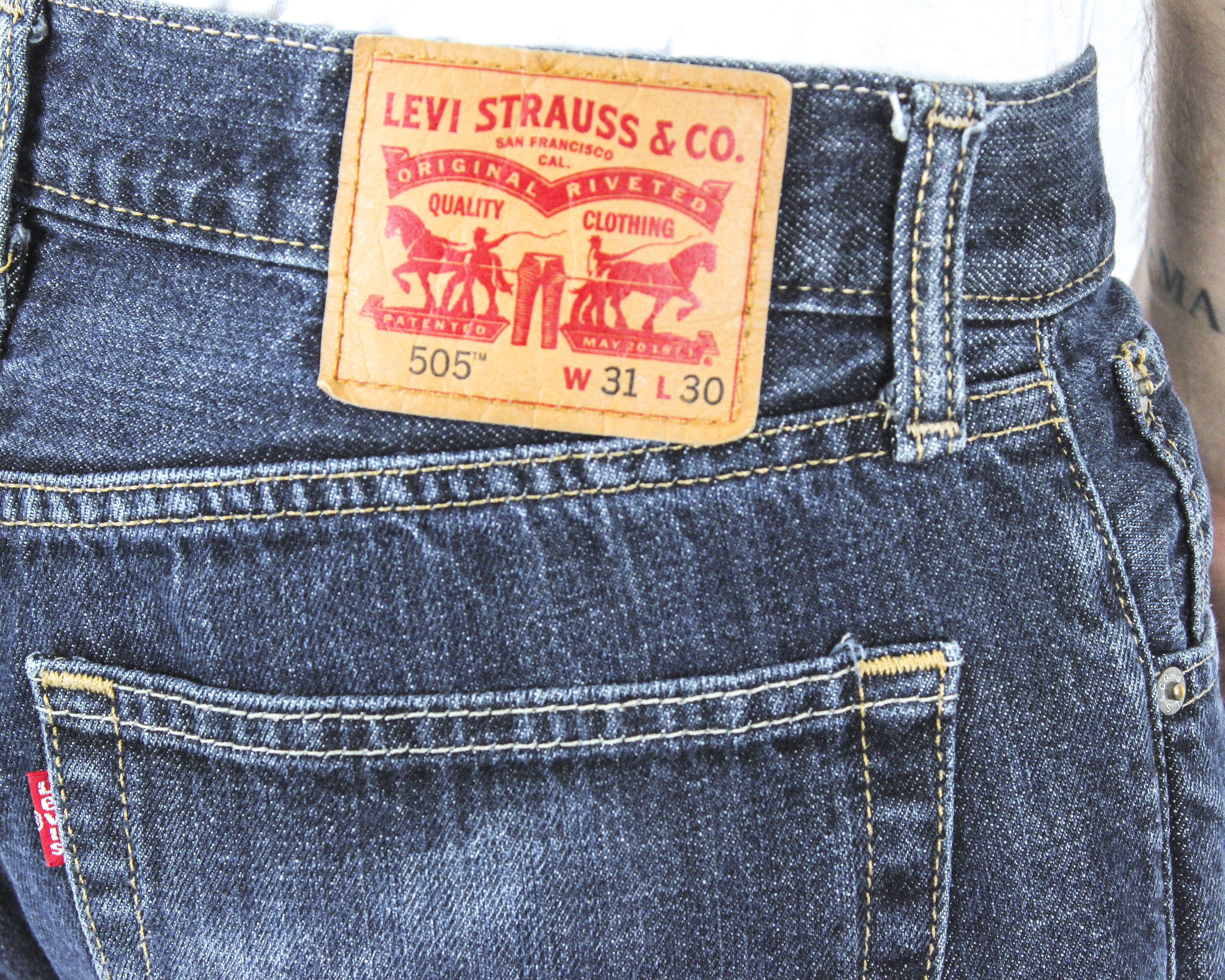 Levi's 505 Men W31 L27 Regular Straight Jeans Denim Pants Trousers Size US 31 - 6 Thumbnail