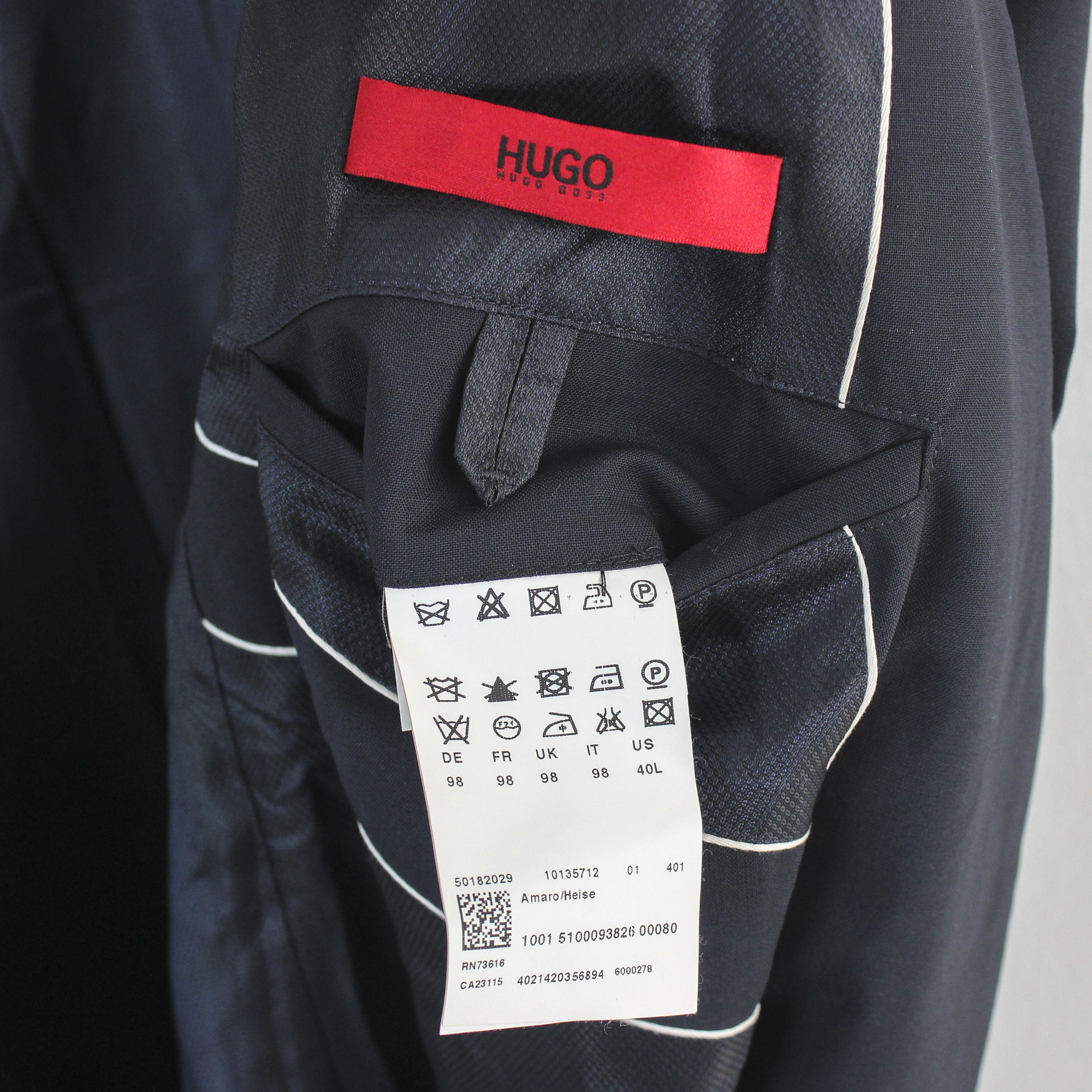 Hugo Boss Amaro/Heise Blazer Jacket Wool EU 98 Suit Coat Sport S Size 40L - 6 Thumbnail
