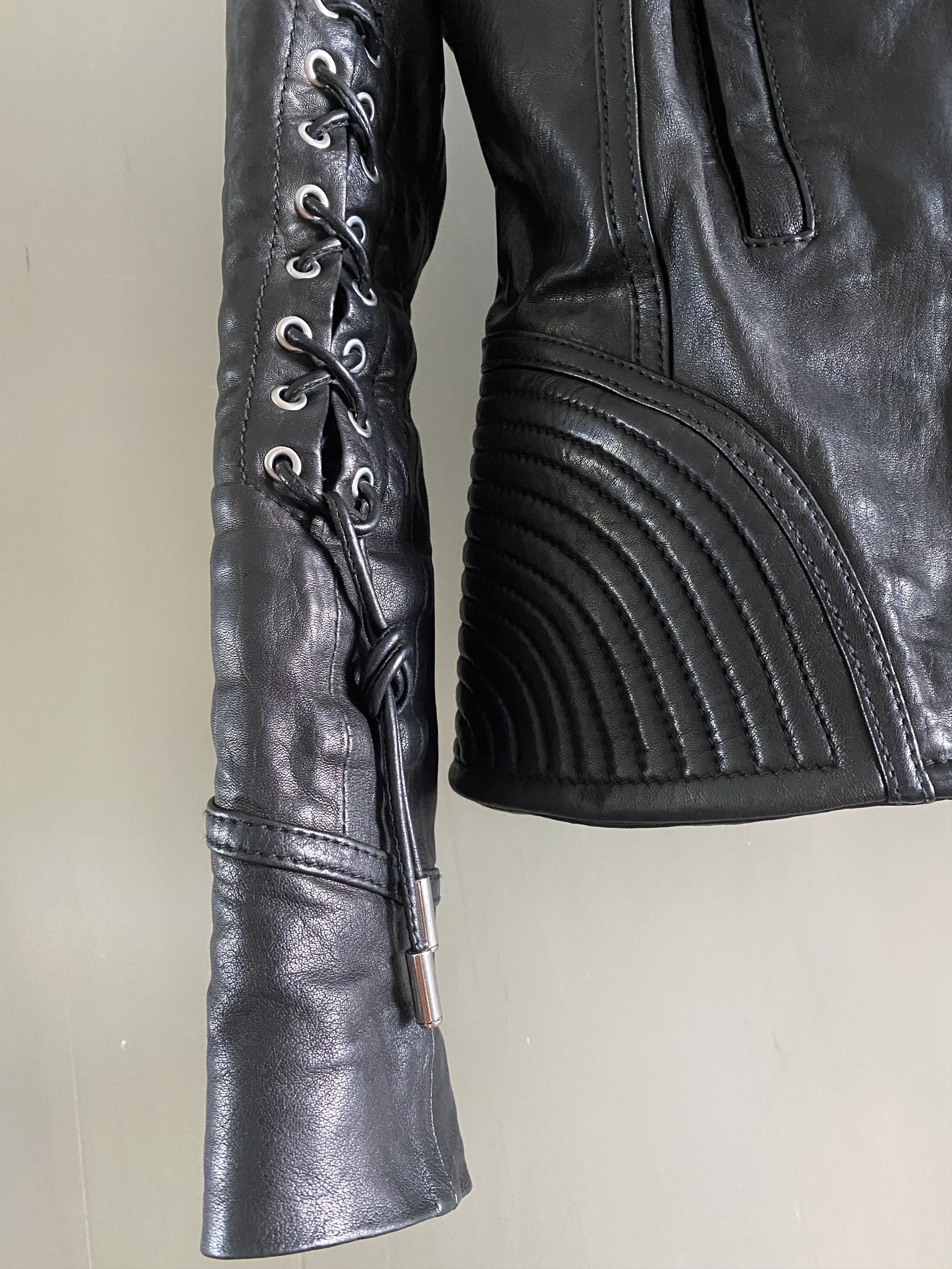 Dsquared2 SLIM LEATHER JACKET gently used Size US XS / EU 42 / 0 - 1 Thumbnail