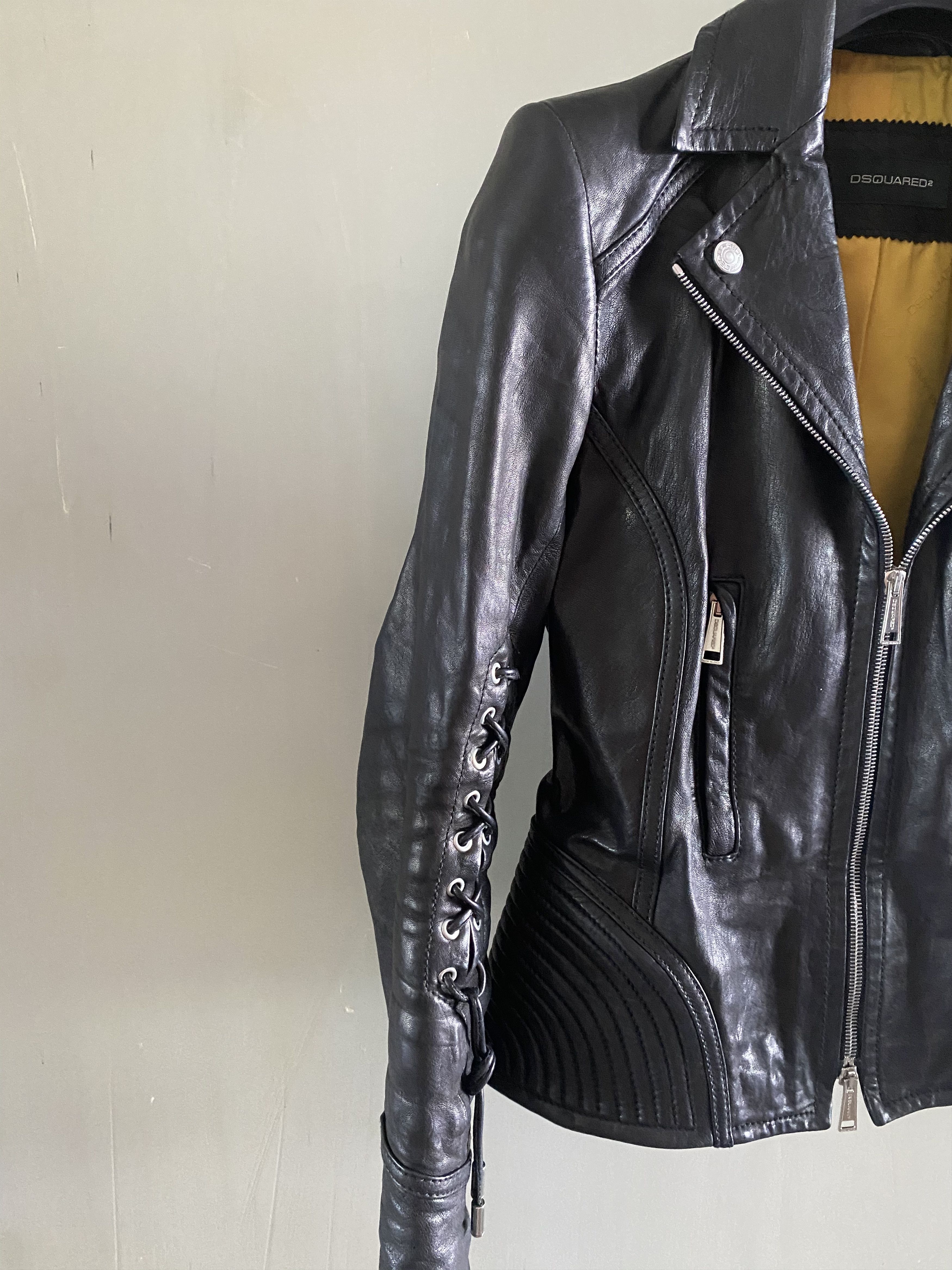Dsquared2 SLIM LEATHER JACKET gently used Size US XS / EU 42 / 0 - 4 Thumbnail