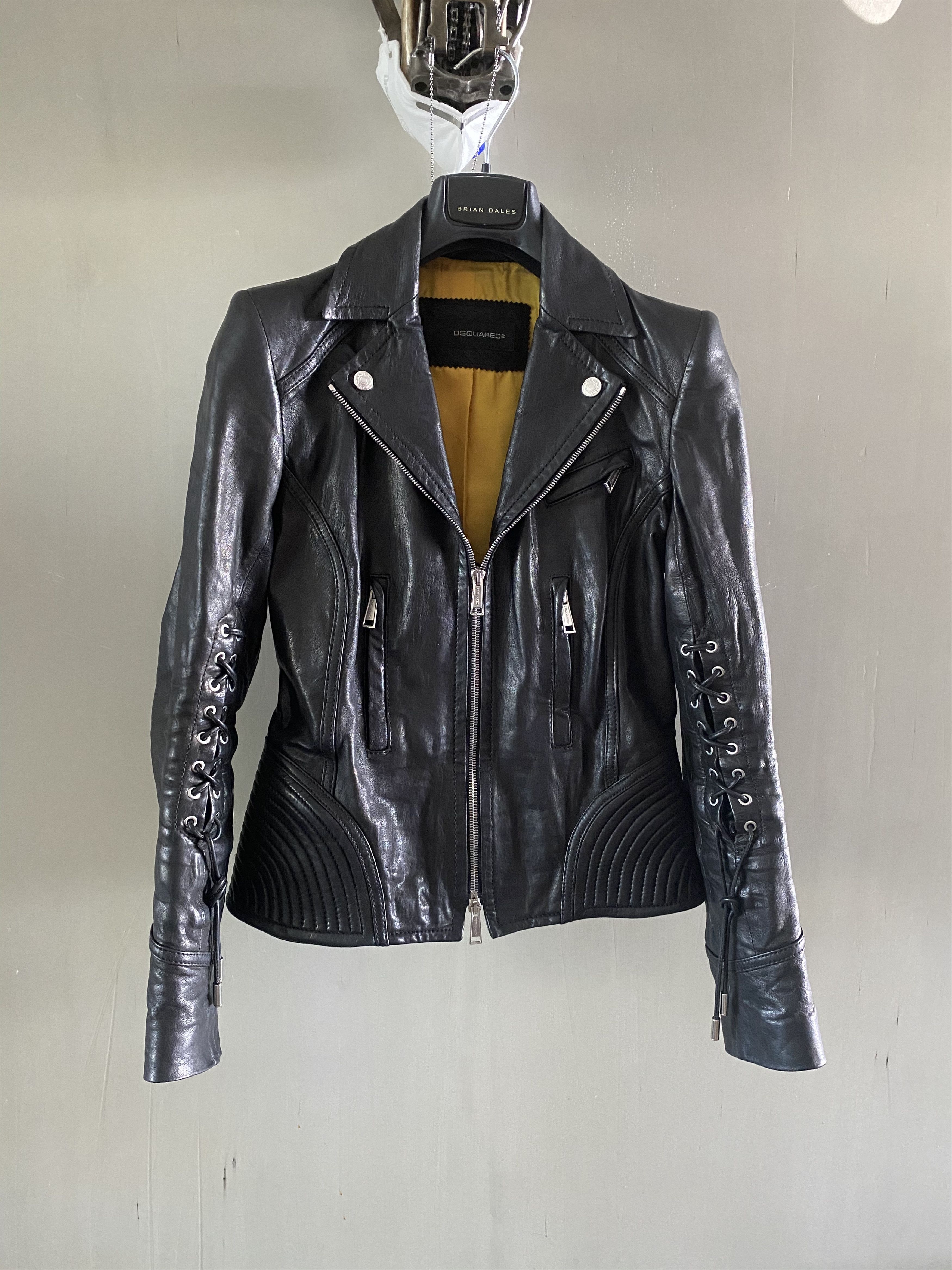 Dsquared2 SLIM LEATHER JACKET gently used Size US XS / EU 42 / 0 - 3 Thumbnail