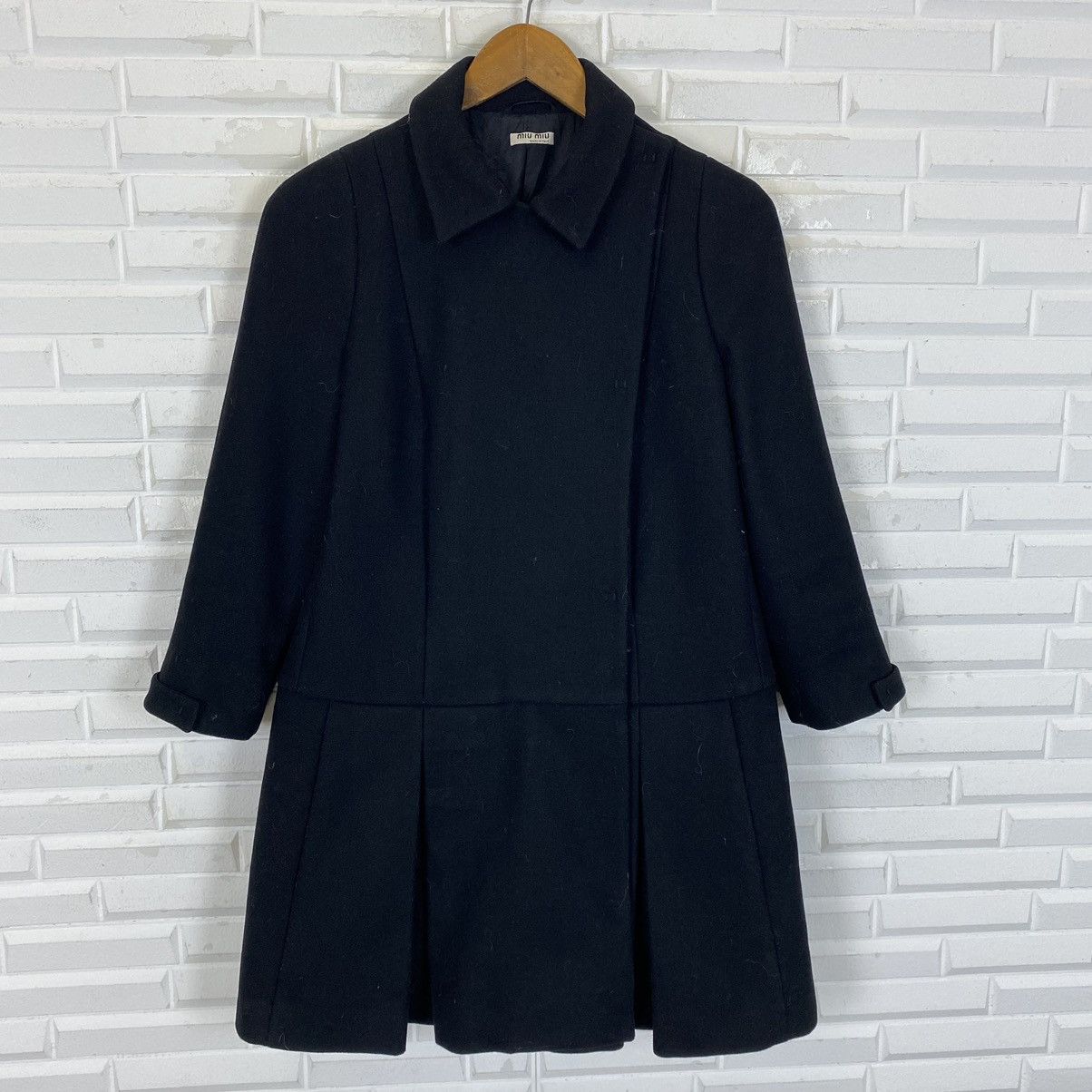 Miu Miu ✨Miu Miu wool black coat size 40 Made in Italy Size M / US 6-8 / IT 42-44 - 3 Thumbnail