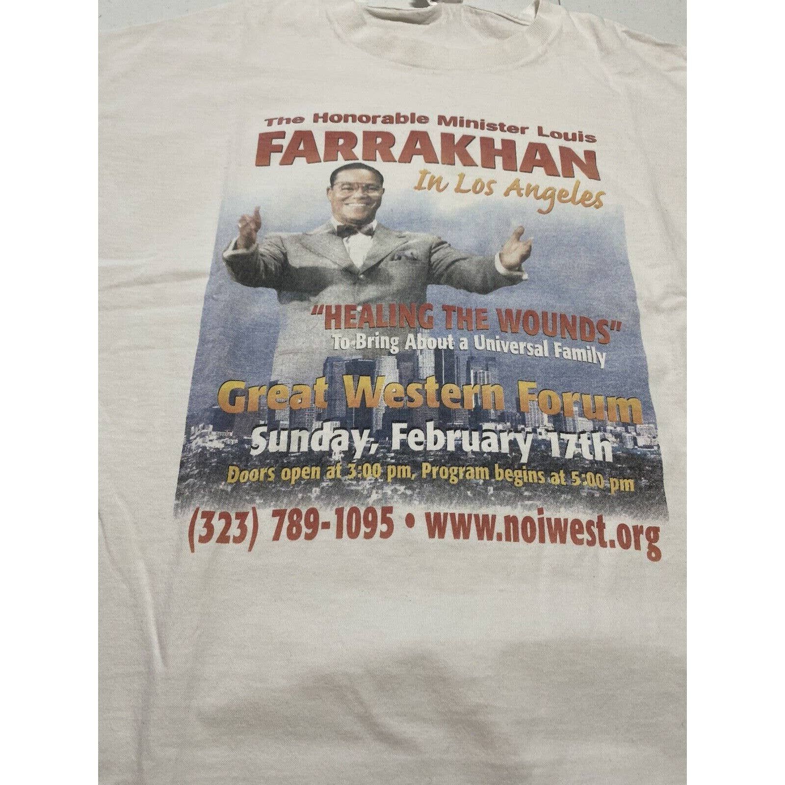 Vintage Vintage 90s Minister Louis Farrakhan T Shirt Size XXL I5 Size US XXL / EU 58 / 5 - 2 Thumbnail