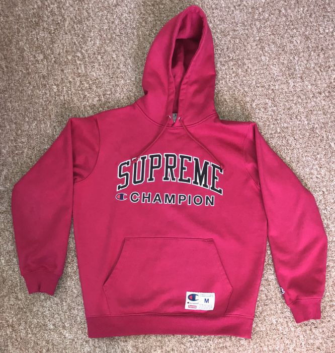 Supreme champion hoodie outlet pink