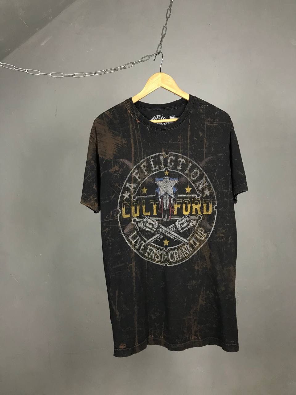 Affliction Affliction faded distressed made in USA skulls tee Size US L / EU 52-54 / 3 - 1 Thumbnail