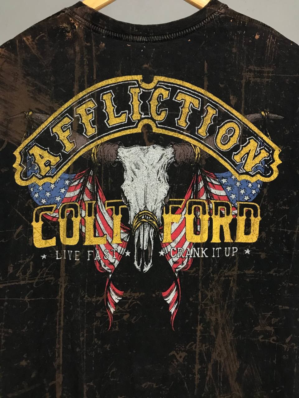 Affliction Affliction faded distressed made in USA skulls tee Size US L / EU 52-54 / 3 - 8 Thumbnail