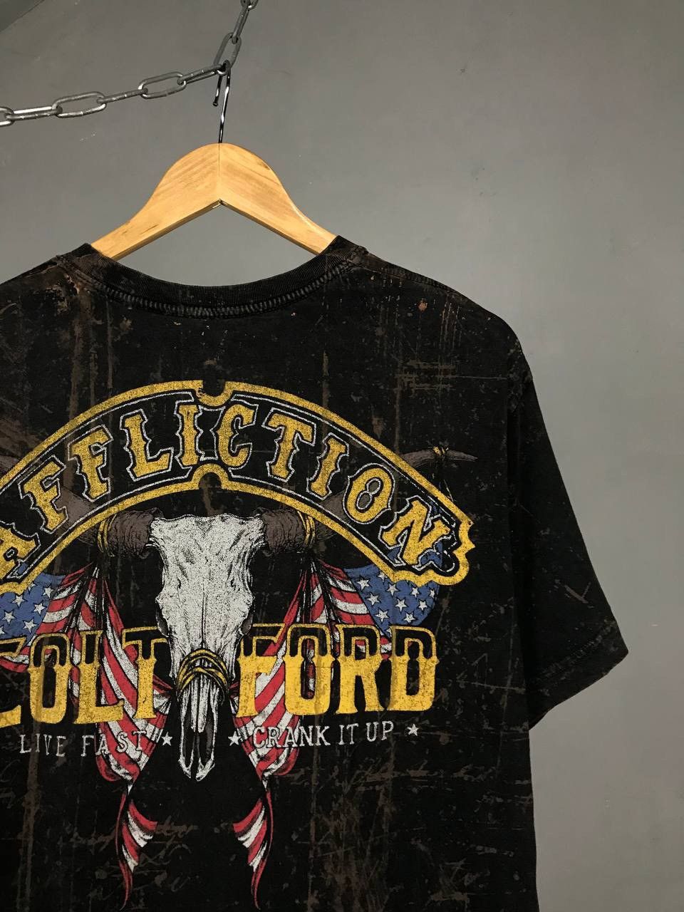 Affliction Affliction faded distressed made in USA skulls tee Size US L / EU 52-54 / 3 - 7 Thumbnail