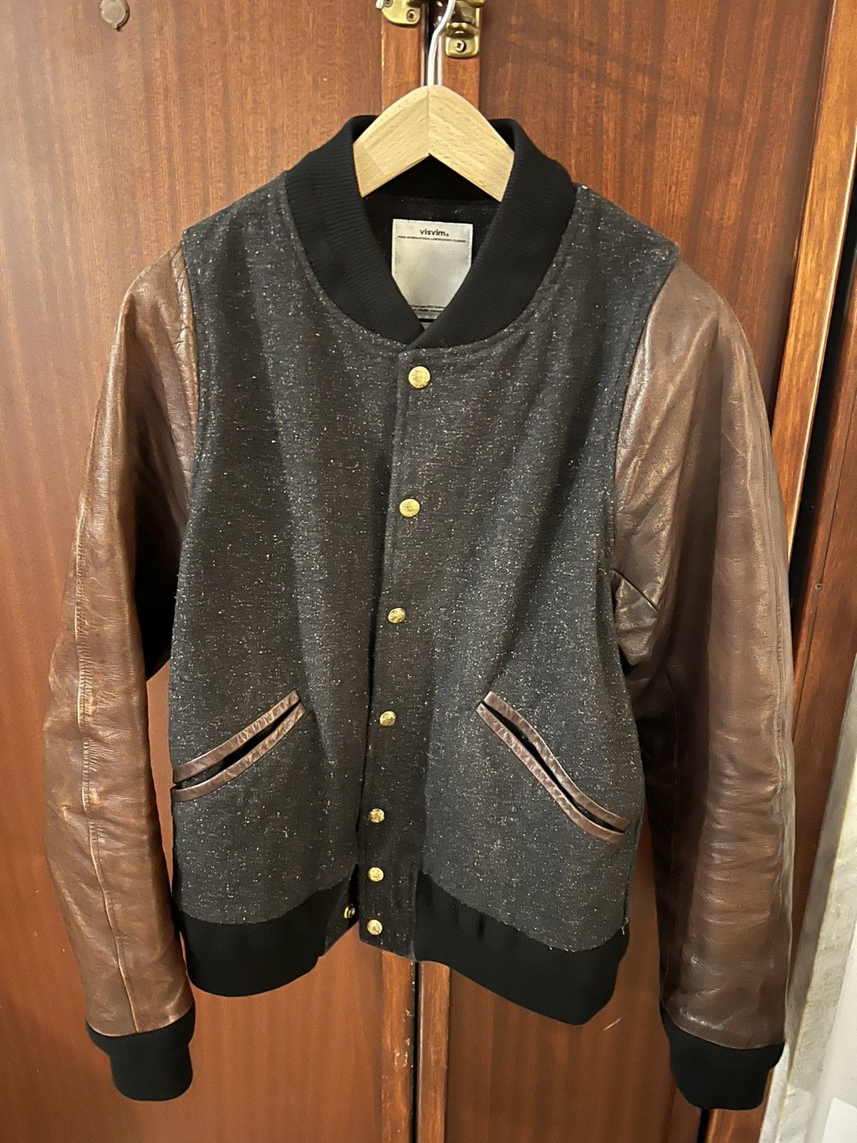 Visvim Visvim Varsity 14aw Barnstorm JKT (Melange Wool) | Grailed