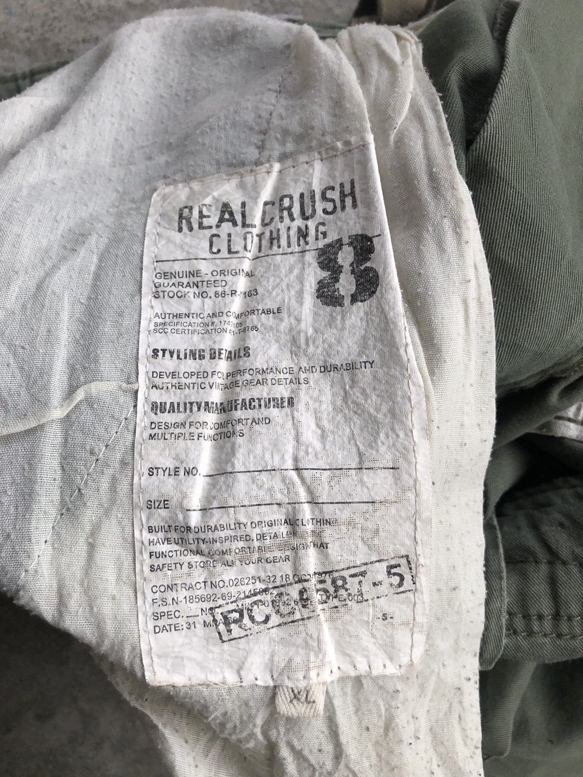 Seditionaries Real Crush Cargo Pants Tactical Multipocket Size US 35 - 16 Thumbnail