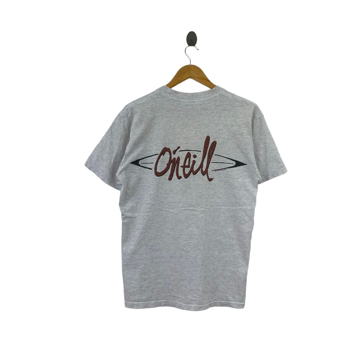 image of Vintage Oneill Usa Surf Big Back Brand Print Grey, Men's (Size Medium)