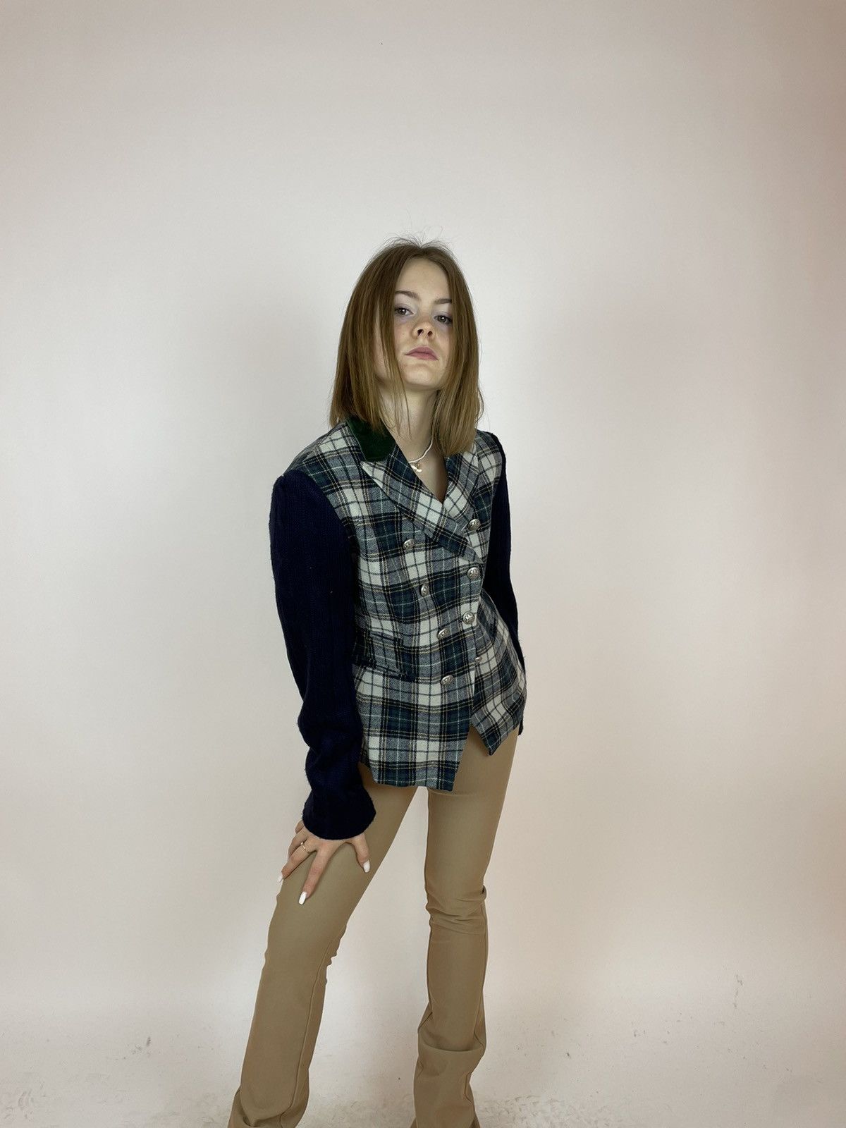 Vilagallo VILAGALLO TWEED BLAZER PLAID JACKET Womens size 42 Size M / US 6-8 / IT 42-44 - 4 Thumbnail