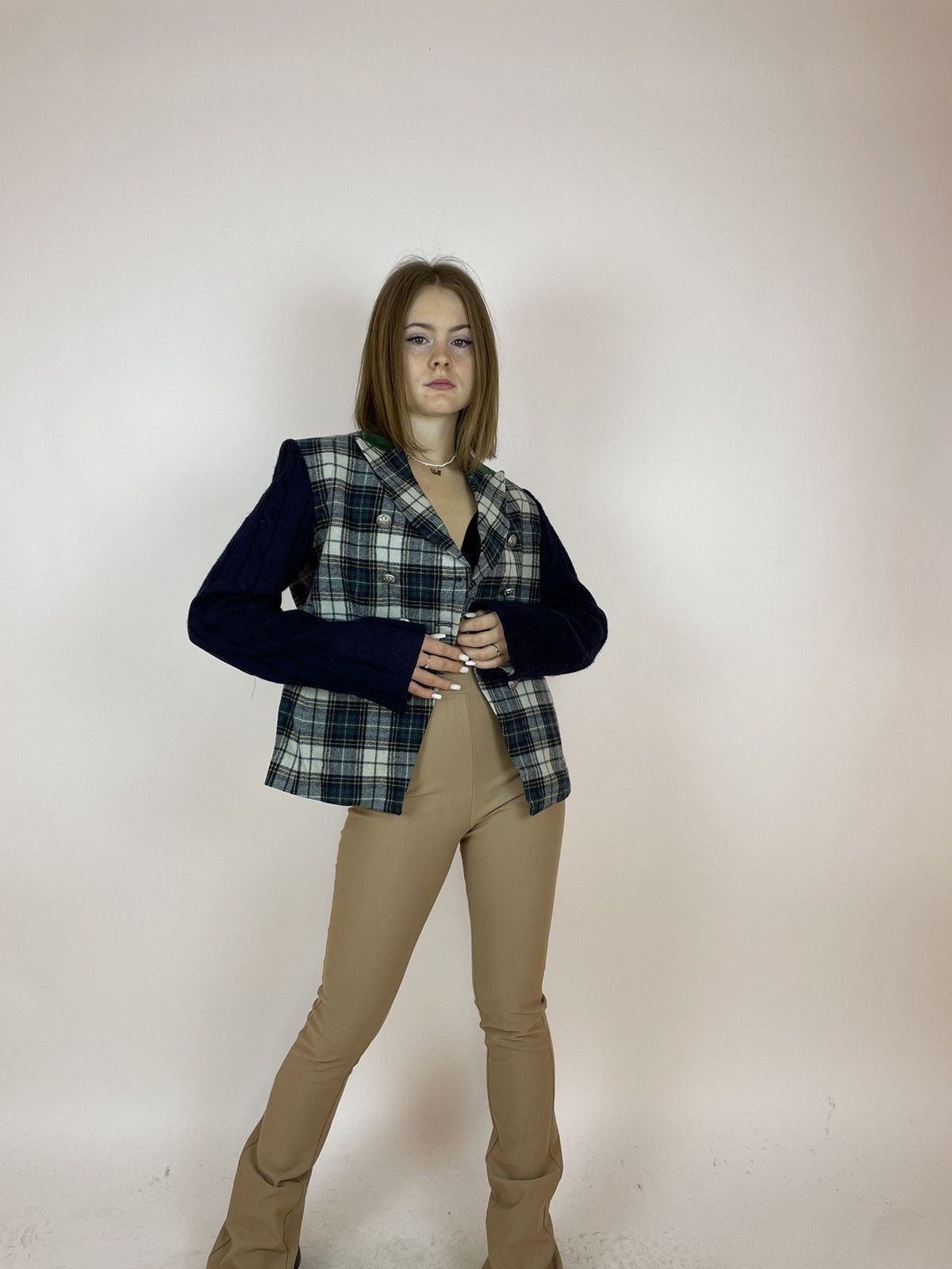 Vilagallo VILAGALLO TWEED BLAZER PLAID JACKET Womens size 42 Size M / US 6-8 / IT 42-44 - 7 Thumbnail