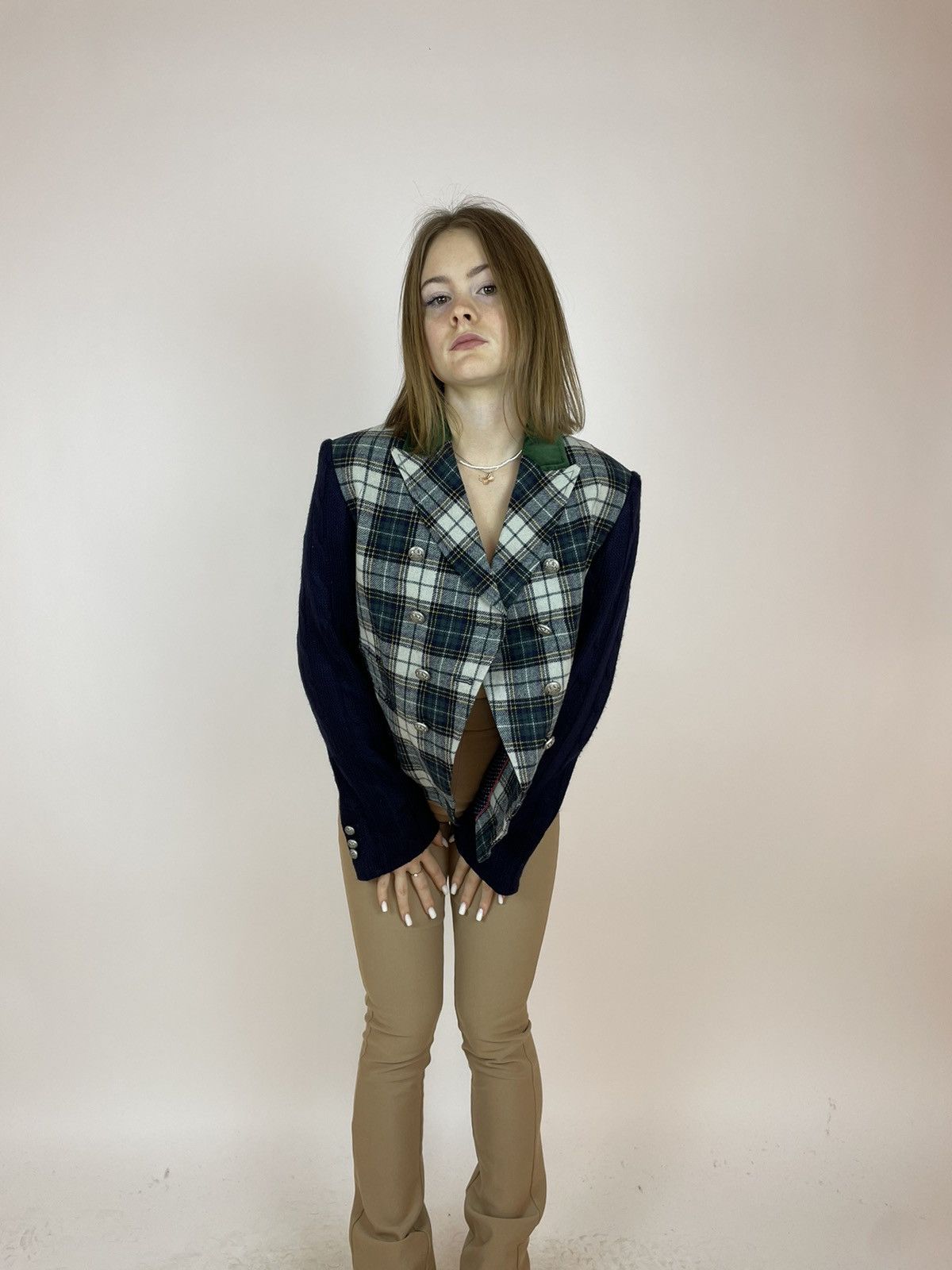 Vilagallo VILAGALLO TWEED BLAZER PLAID JACKET Womens size 42 Size M / US 6-8 / IT 42-44 - 3 Thumbnail