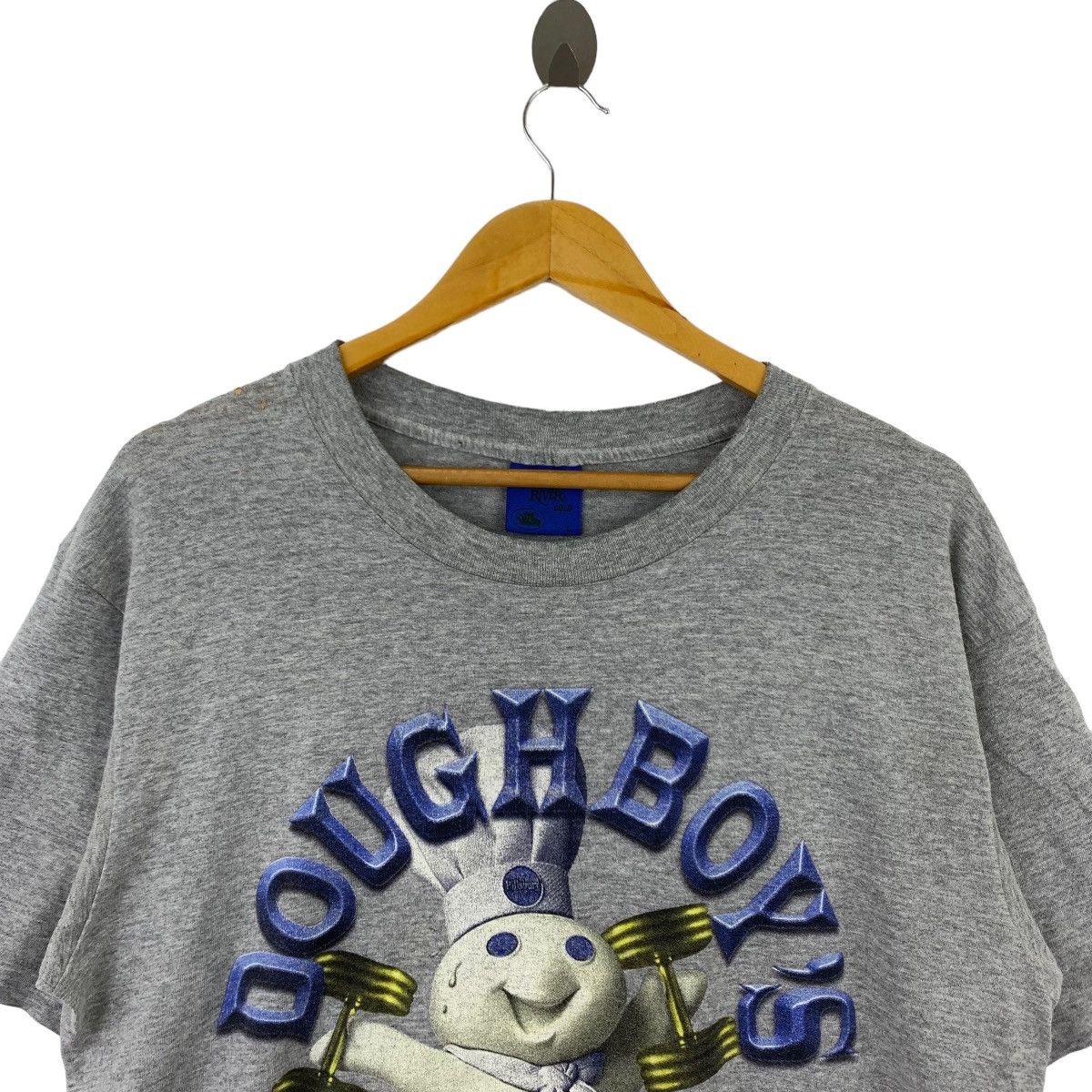 Vintage Vintage 90s DOUGHBOYS GYM Brand Print Grey Size US L / EU 52-54 / 3 - 2 Thumbnail