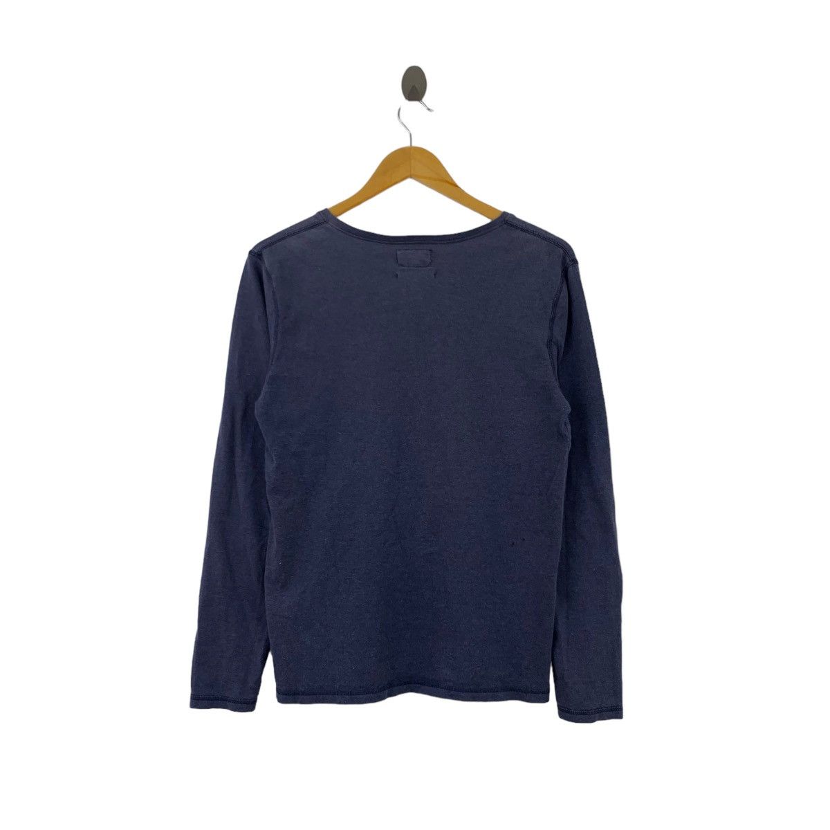 Beams Plus Vintage BEAMS PLUS Japanese Brand V-neck Plain Blue Size S / US 4 / IT 40 - 4 Thumbnail