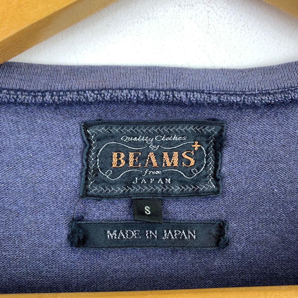 Beams Plus Vintage BEAMS PLUS Japanese Brand V-neck Plain Blue Size S / US 4 / IT 40 - 3 Thumbnail