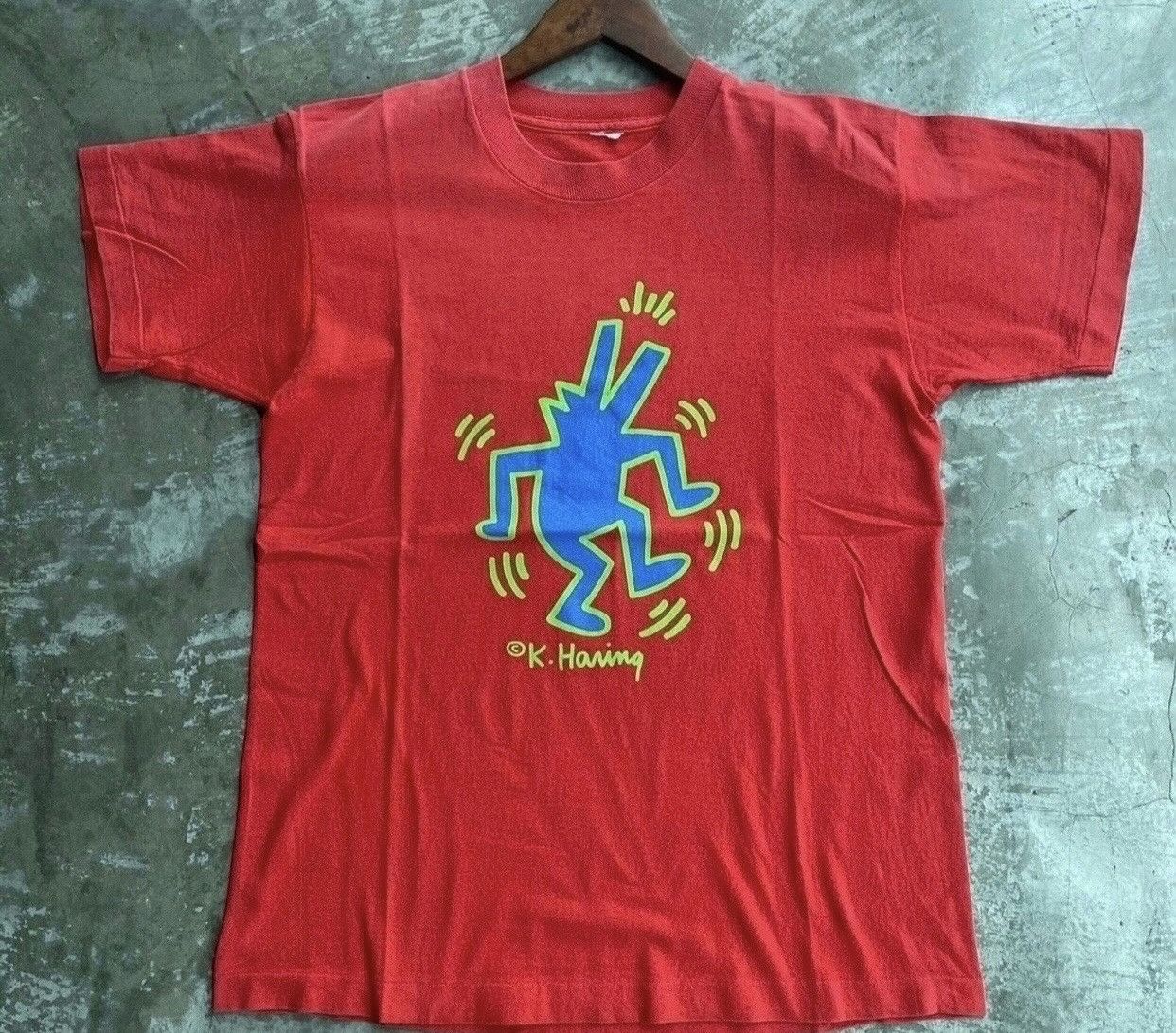 Keith Haring Vintage 90s Keith Harring Dancing Dog Pop shop Tee Size US L / EU 52-54 / 3 - 2 Thumbnail