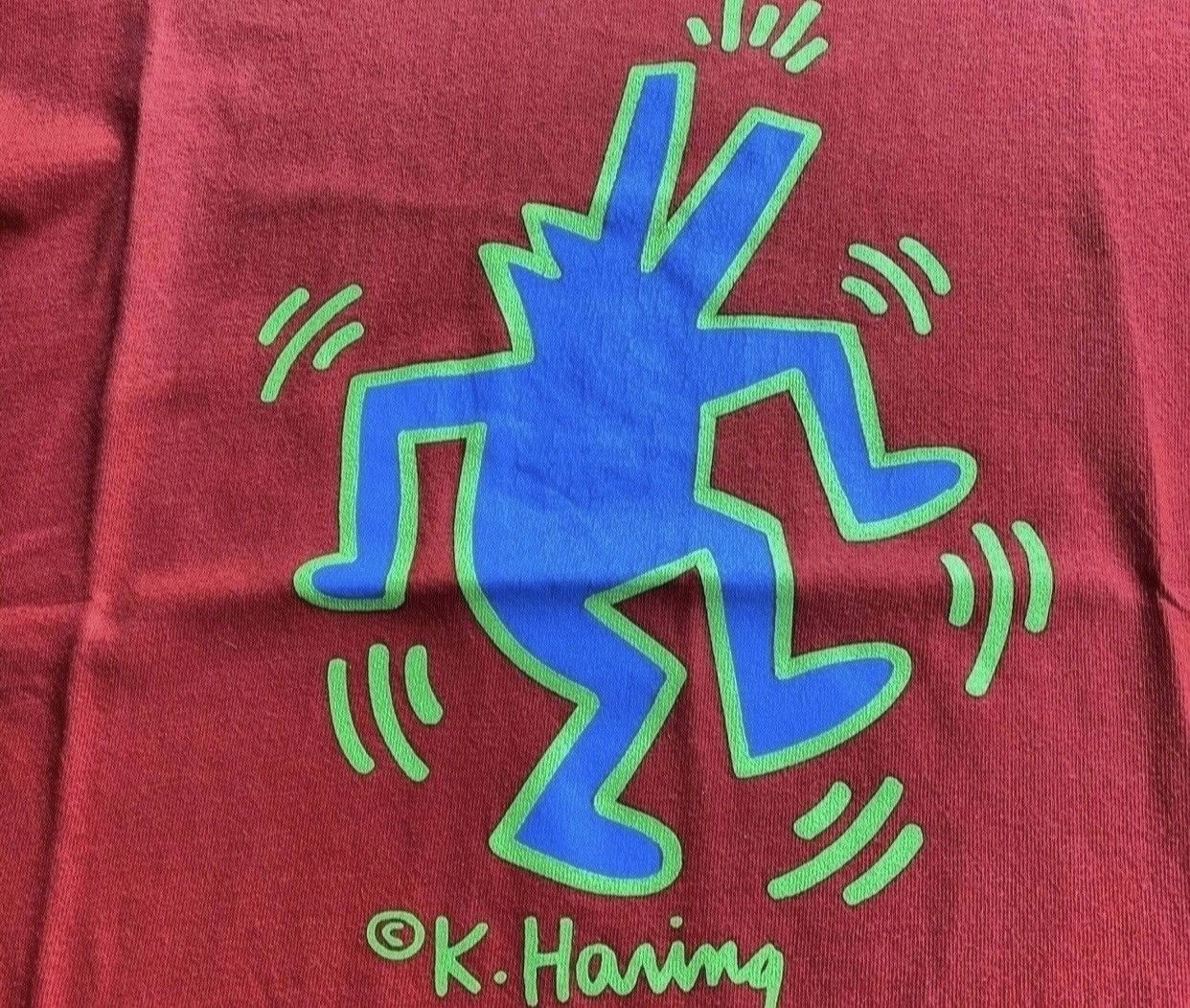 Keith Haring Vintage 90s Keith Harring Dancing Dog Pop shop Tee Size US L / EU 52-54 / 3 - 3 Thumbnail