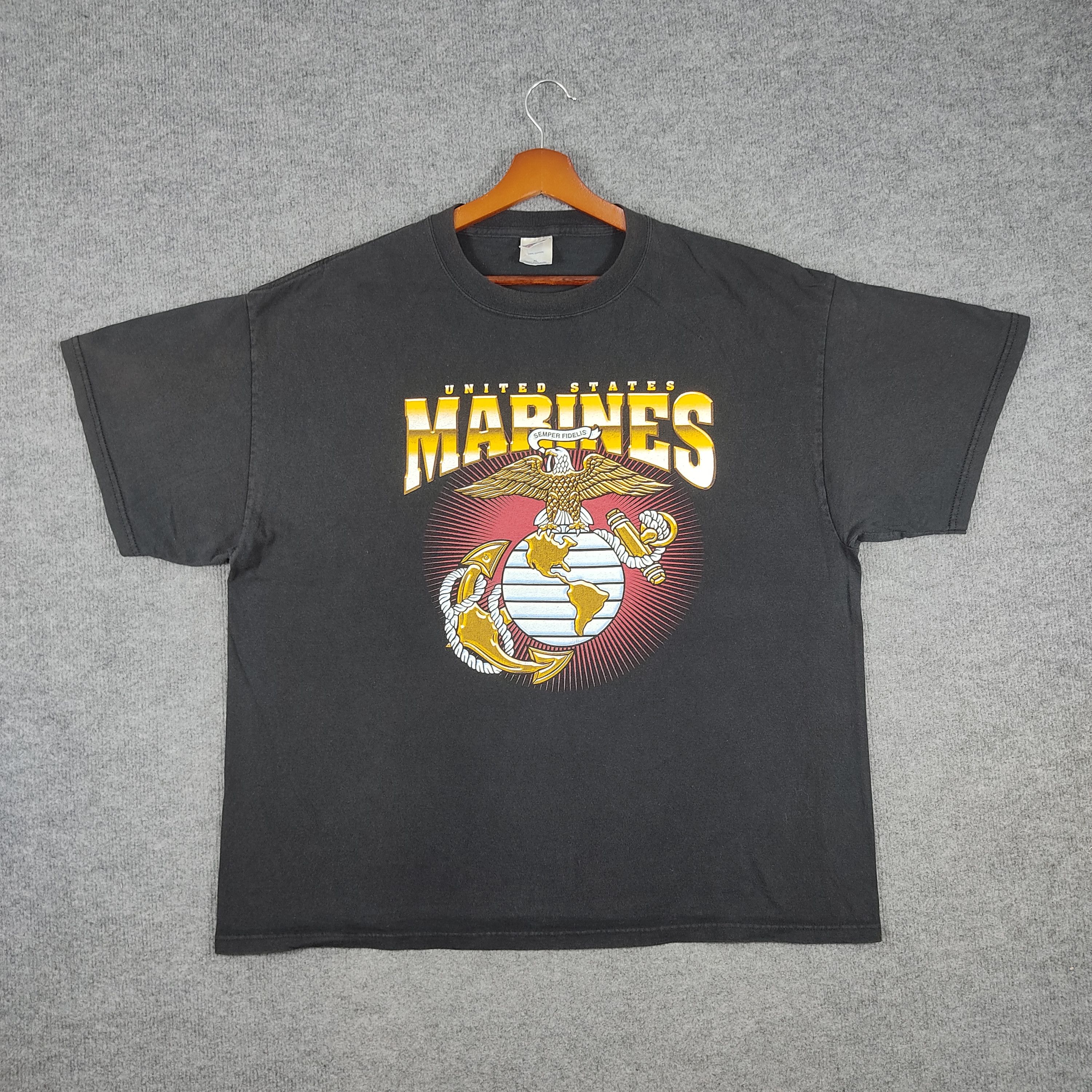 Vintage Vintage United States Marines T Shirt TS740 Size US XL / EU 56 / 4 - 1 Thumbnail