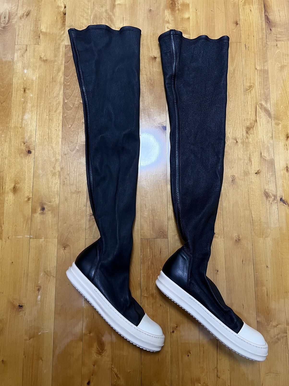 Rick Owens Rick owens mainline leather thigh high stocking sz 37.5 Size US 7.5 / IT 37.5 - 4 Thumbnail