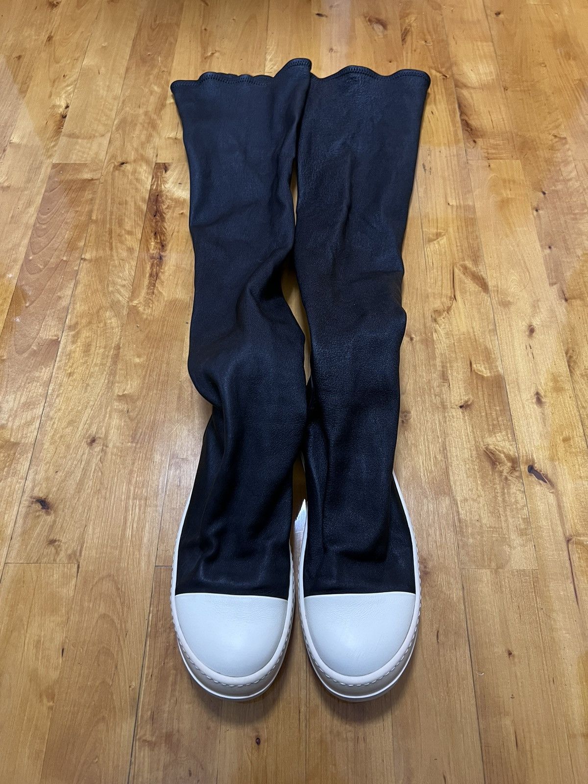 Rick Owens Rick owens mainline leather thigh high stocking sz 37.5 Size US 7.5 / IT 37.5 - 1 Thumbnail