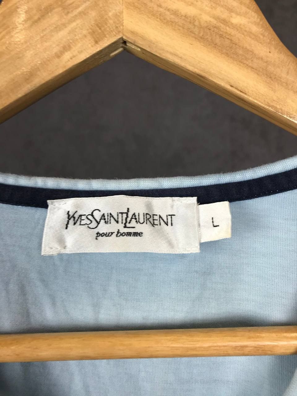 Vintage × Yves Saint Laurent YSL Yves Saint Laurent luxury streetwear vintage v neck tee Size US L / EU 52-54 / 3 - 3 Thumbnail