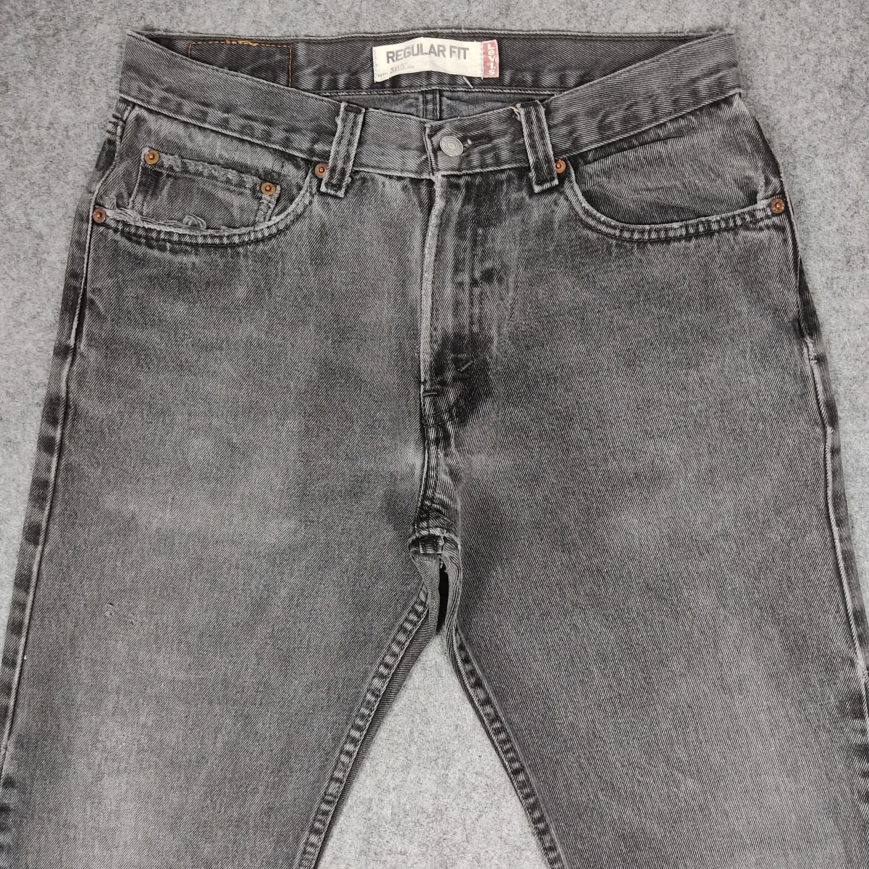 Levi's × Vintage Vintage Levis 505 Faded Black Jeans Regular Fit Size US 32 / EU 48 - 3 Thumbnail