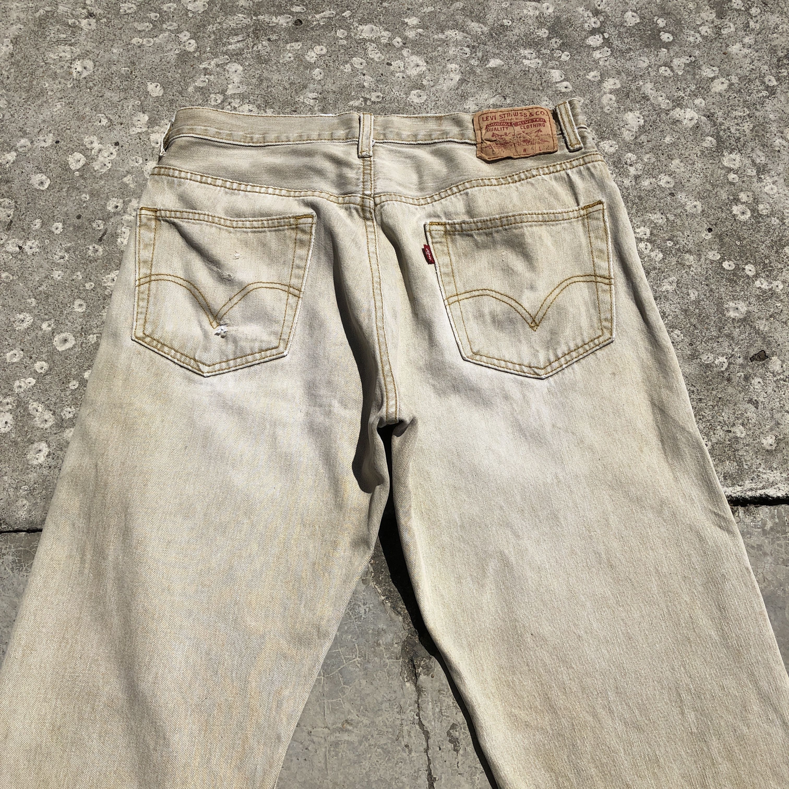 Levi's × Levi's Vintage Clothing × Vintage Double Knee Patchwork Vintage Levis 505 Regular Fit Jeans Size US 32 / EU 48 - 4 Thumbnail