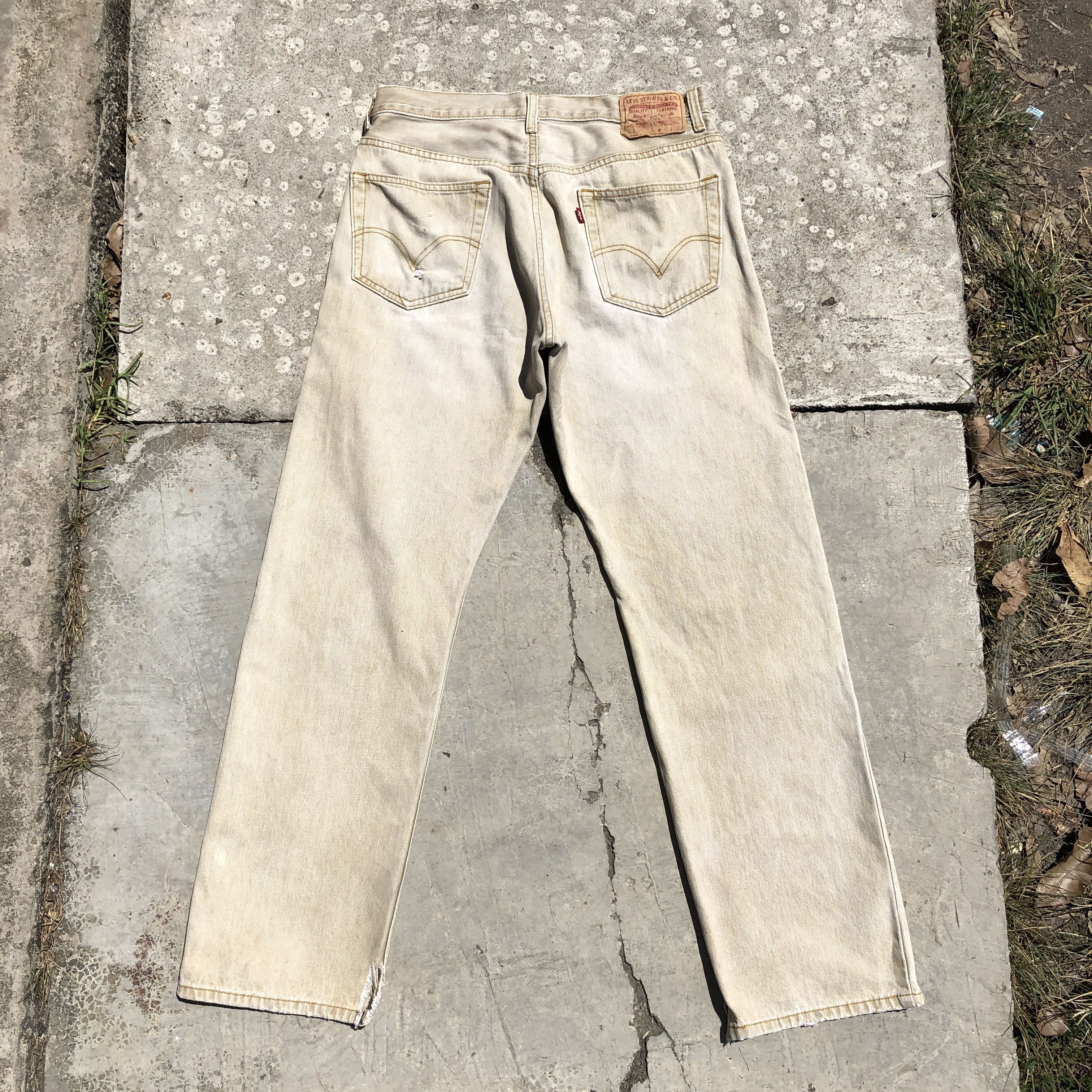 Levi's × Levi's Vintage Clothing × Vintage Double Knee Patchwork Vintage Levis 505 Regular Fit Jeans Size US 32 / EU 48 - 3 Thumbnail