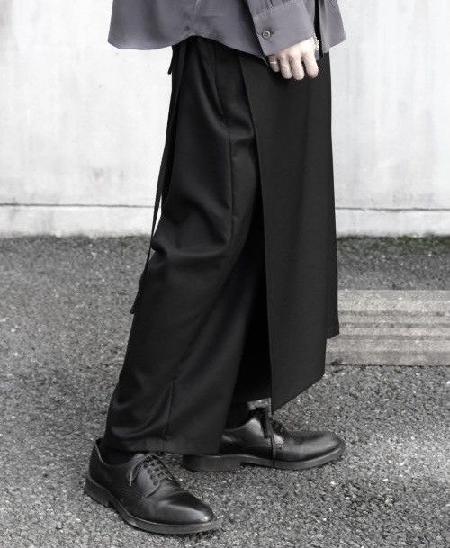 image of Groundy x Yohji Yamamoto Ss20 Pants Skirt Two Ways Wearing Great in Black, Men's (Size 32)
