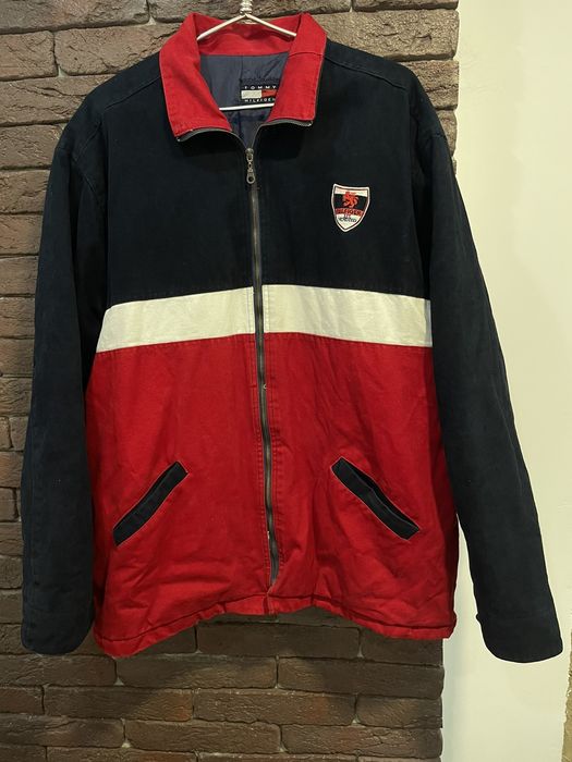 Tommy hilfiger denim jacket cheap big logo