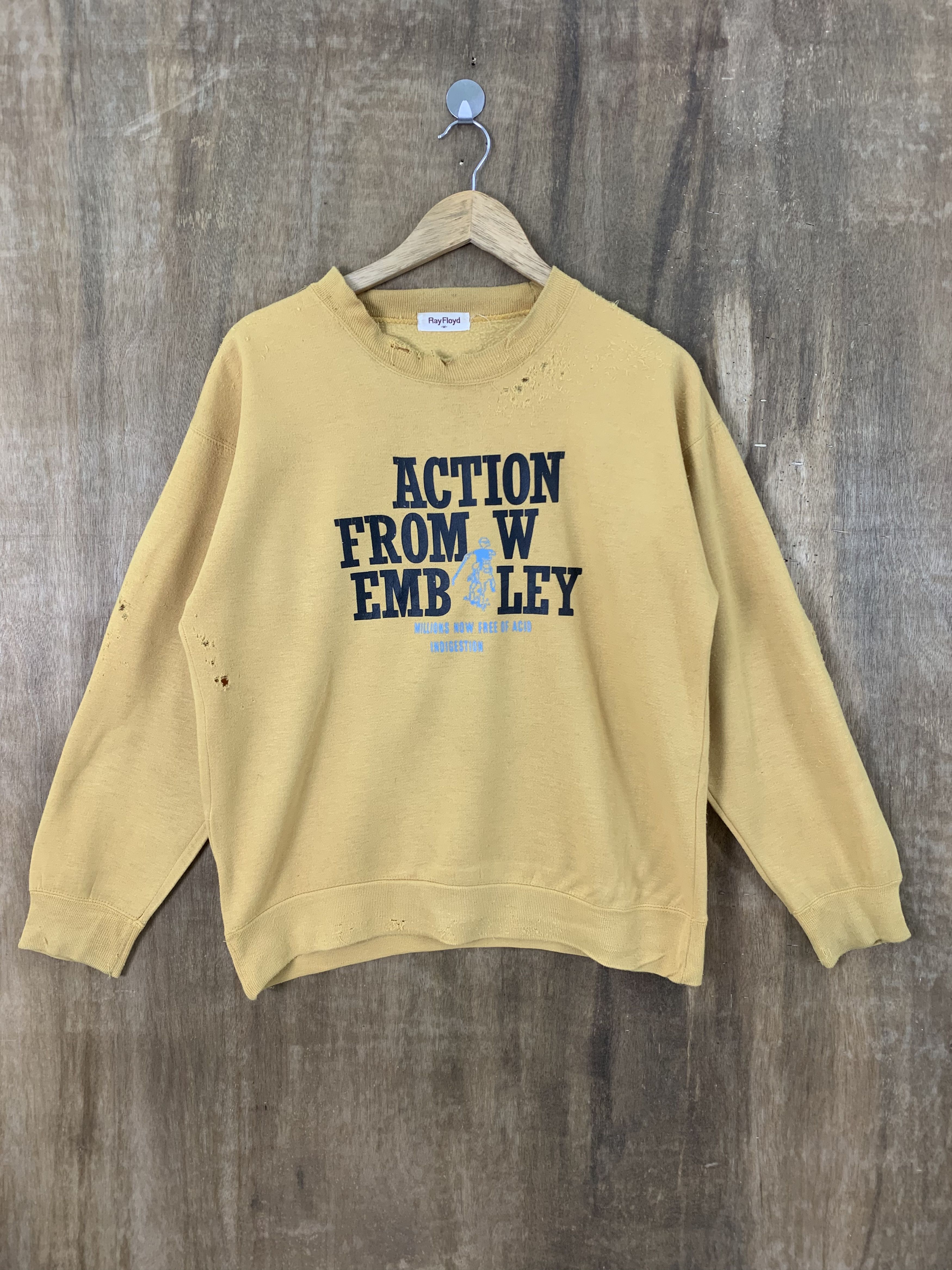 Japanese Brand Ray Floyd Sweatshirts Distressed Yellow Vintage Size US M / EU 48-50 / 2 - 2 Thumbnail