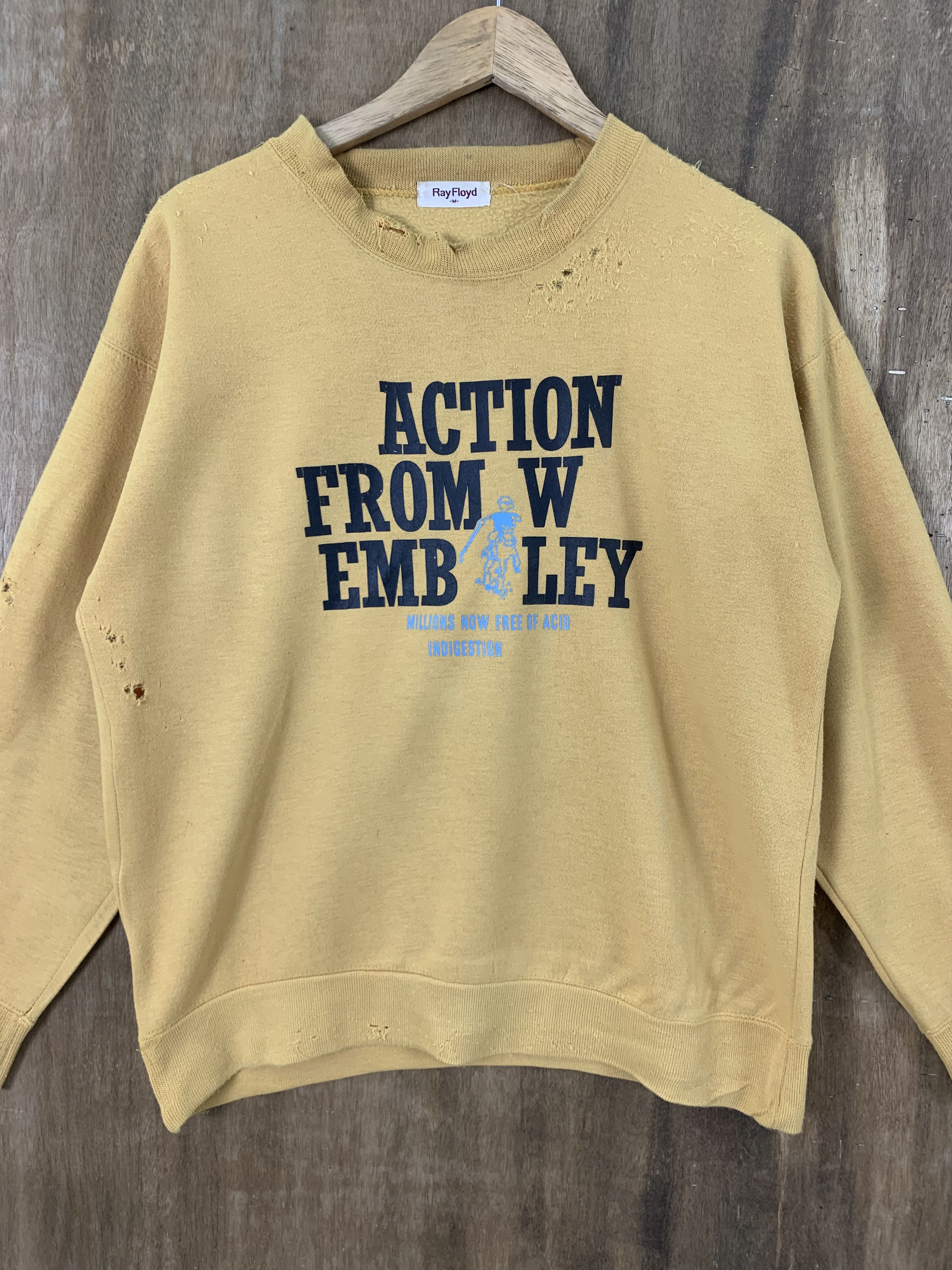 Japanese Brand Ray Floyd Sweatshirts Distressed Yellow Vintage Size US M / EU 48-50 / 2 - 3 Thumbnail