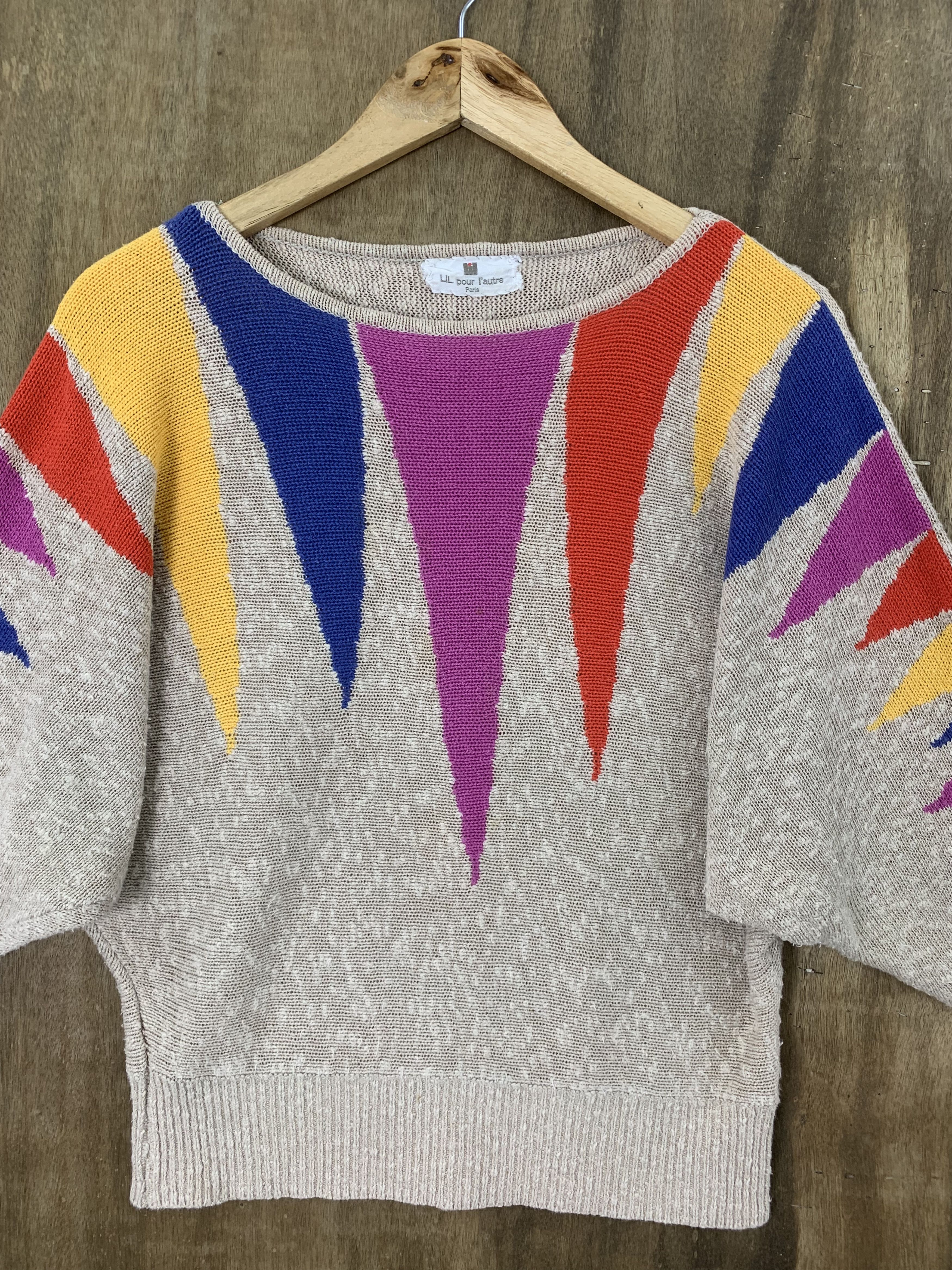 Aran Isles Knitwear Knitwear Ballon Multicolour Japanese Branded Like Coogi Size M / US 6-8 / IT 42-44 - 2 Thumbnail