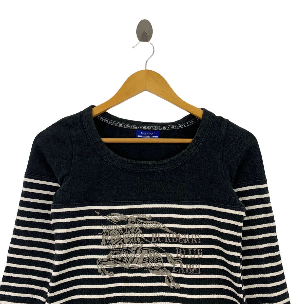 Burberry Vintage BURBERRYS LONDON BLUE Label Stripes Logo Print Size S / US 4 / IT 40 - 2 Thumbnail