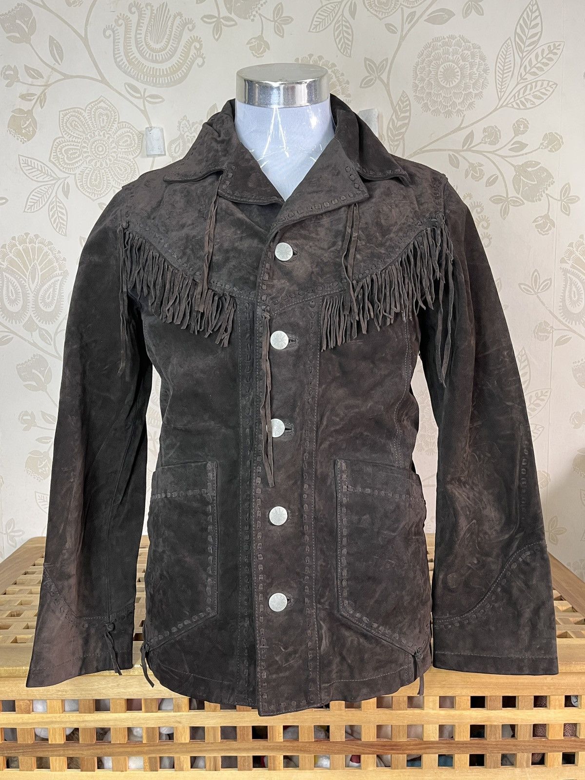 image of Soul Of Freedom Syntetic Suede Leather Jacket Japan in Brown, Men's (Size Large)