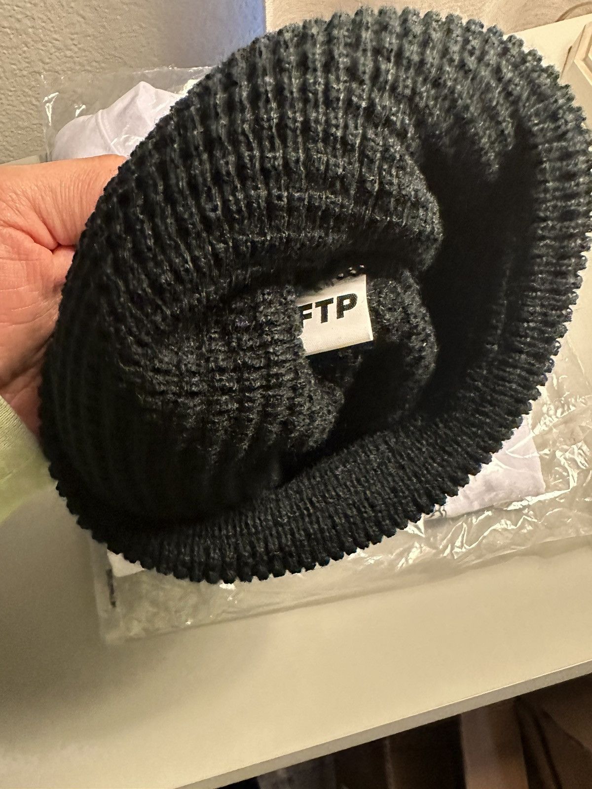 FTP store Waffle Knit Logo Beanie