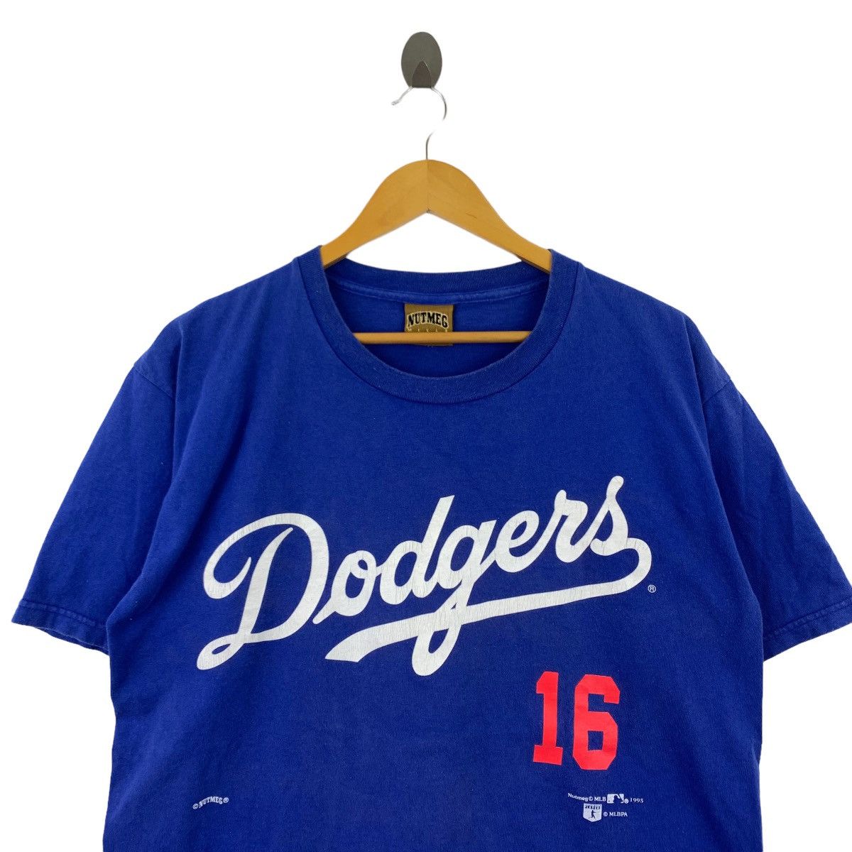 MLB Vintage 90s LA DODGERS NOMO #16 Mlb Usa Baseball Blue Short Size US L / EU 52-54 / 3 - 2 Thumbnail