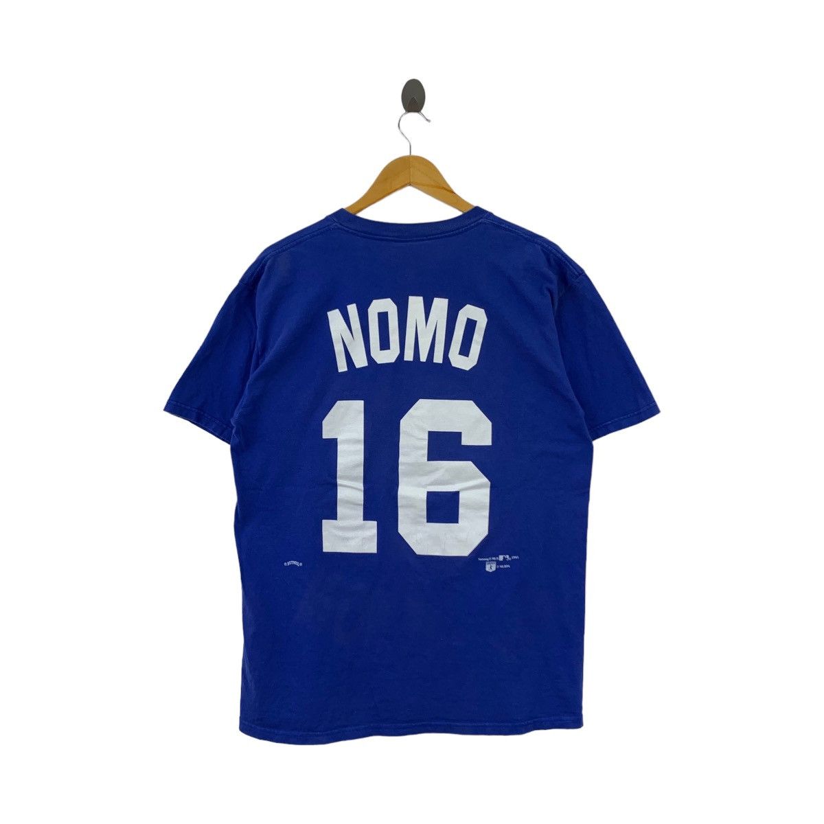 MLB Vintage 90s LA DODGERS NOMO #16 Mlb Usa Baseball Blue Short Size US L / EU 52-54 / 3 - 4 Thumbnail