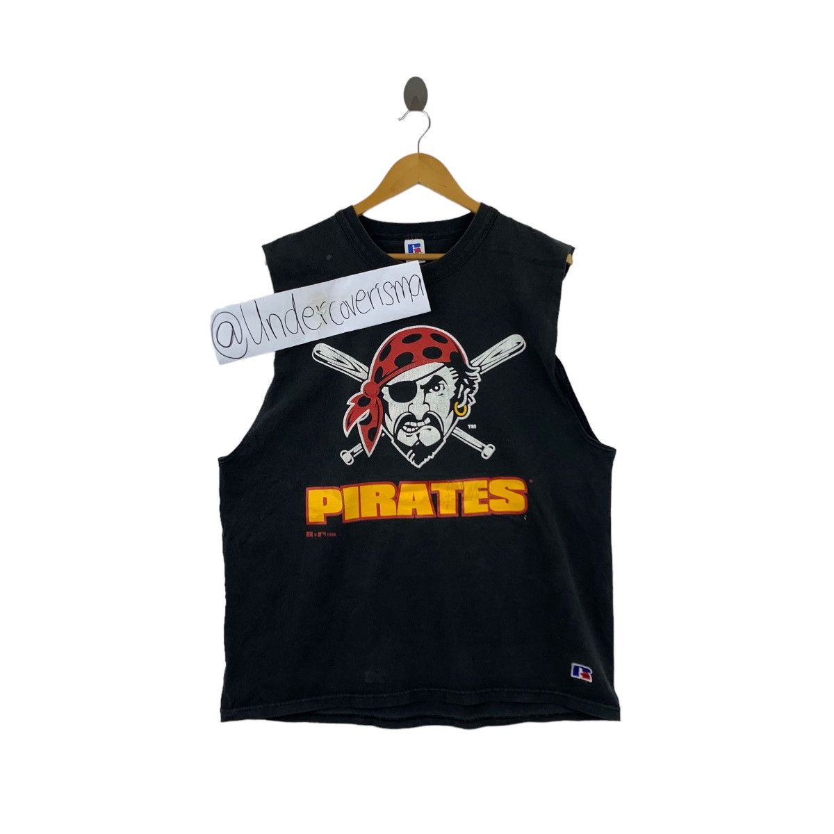 image of Vintage 90's Pittsburgh Pirates Mlb Baseball Sleeveless in Black, Men's (Size XL)